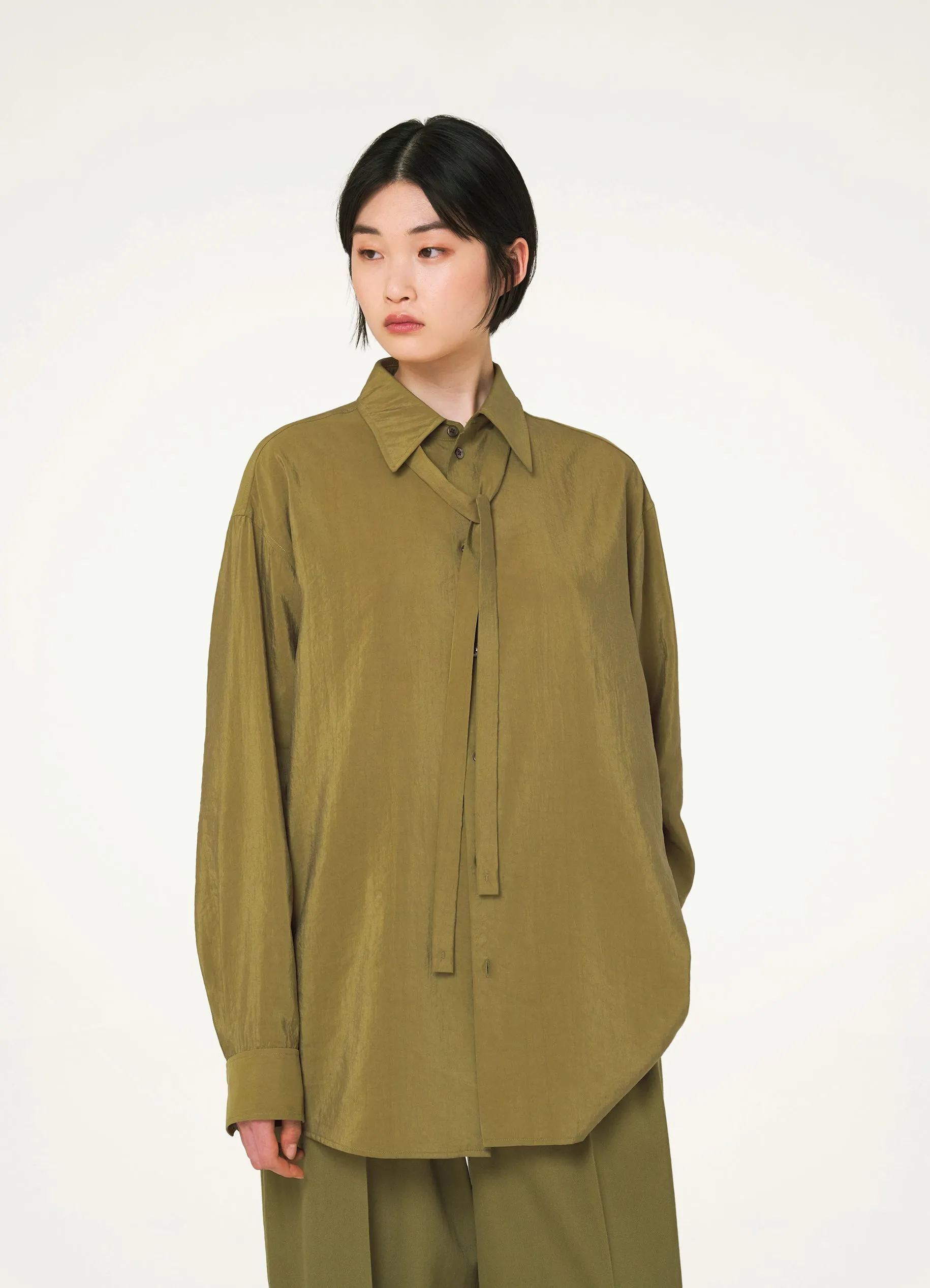 LONG SHIRT WITH TIE sold by Lemaire product image thumbnail 2