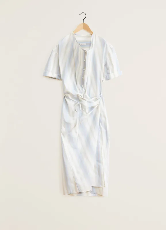 SHORT SLEEVE WRAP DRESS made by Lemaire