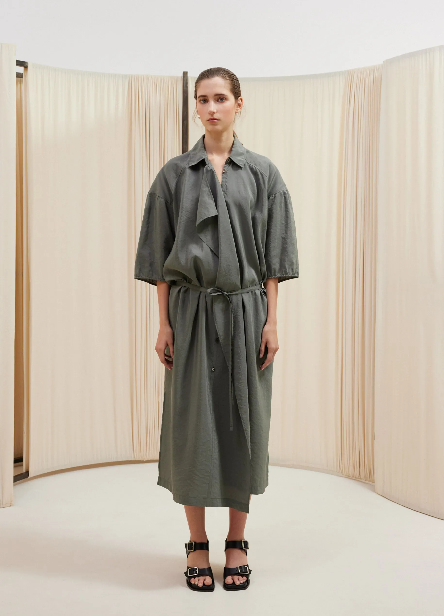 ASYMMETRICAL SHIRT DRESS sold by Lemaire