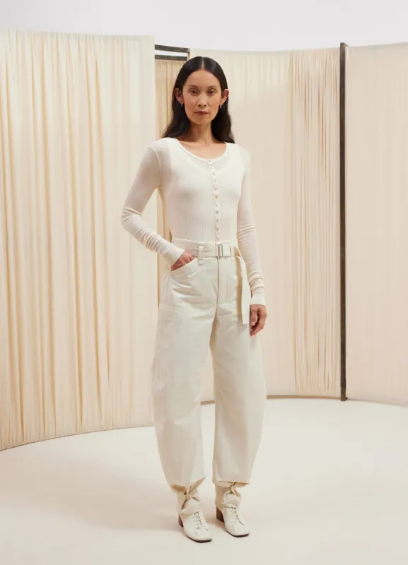 BELTED TAPERED PANTS sold by Lemaire