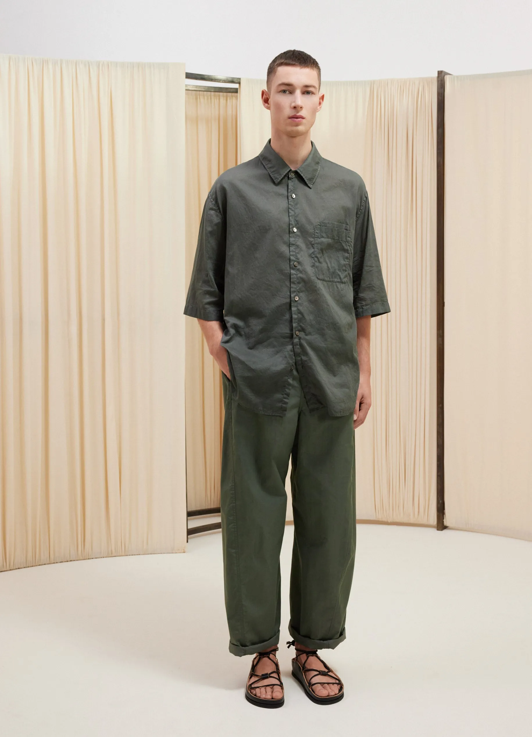 DOUBLE POCKET SHORT SLEEVE SHIRT sold by Lemaire product image thumbnail 2