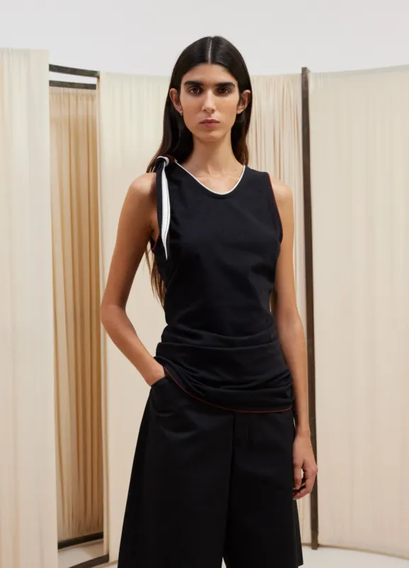 TANK TOP WITH BINDINGS made by Lemaire