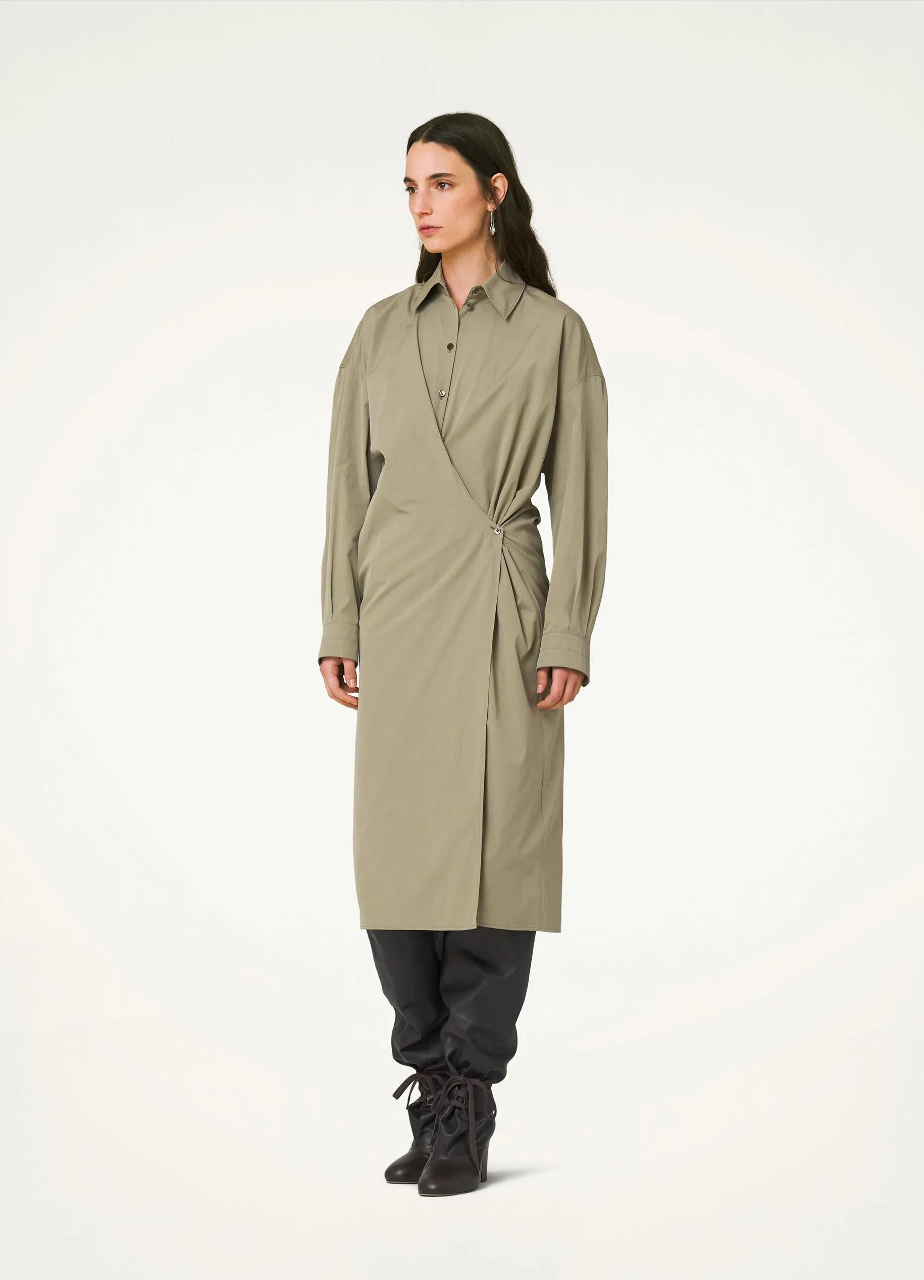 STRAIGHT COLLAR TWISTED DRESS sold by Lemaire product image thumbnail 3