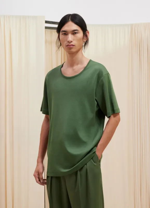 RIB U NECK T-SHIRT sold by Lemaire