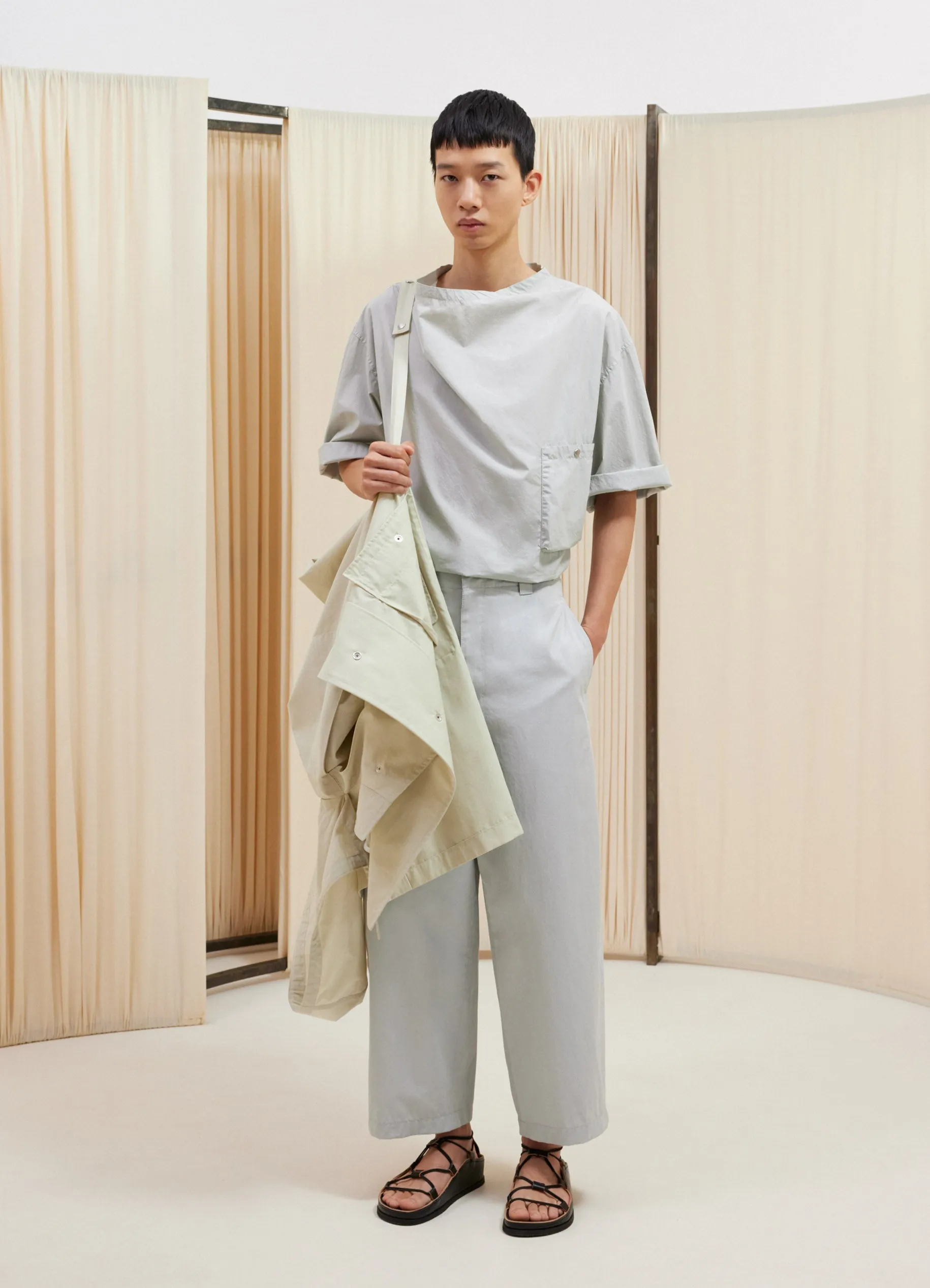 SHORT SLEEVE DRAPED SHIRT sold by Lemaire product image thumbnail 2
