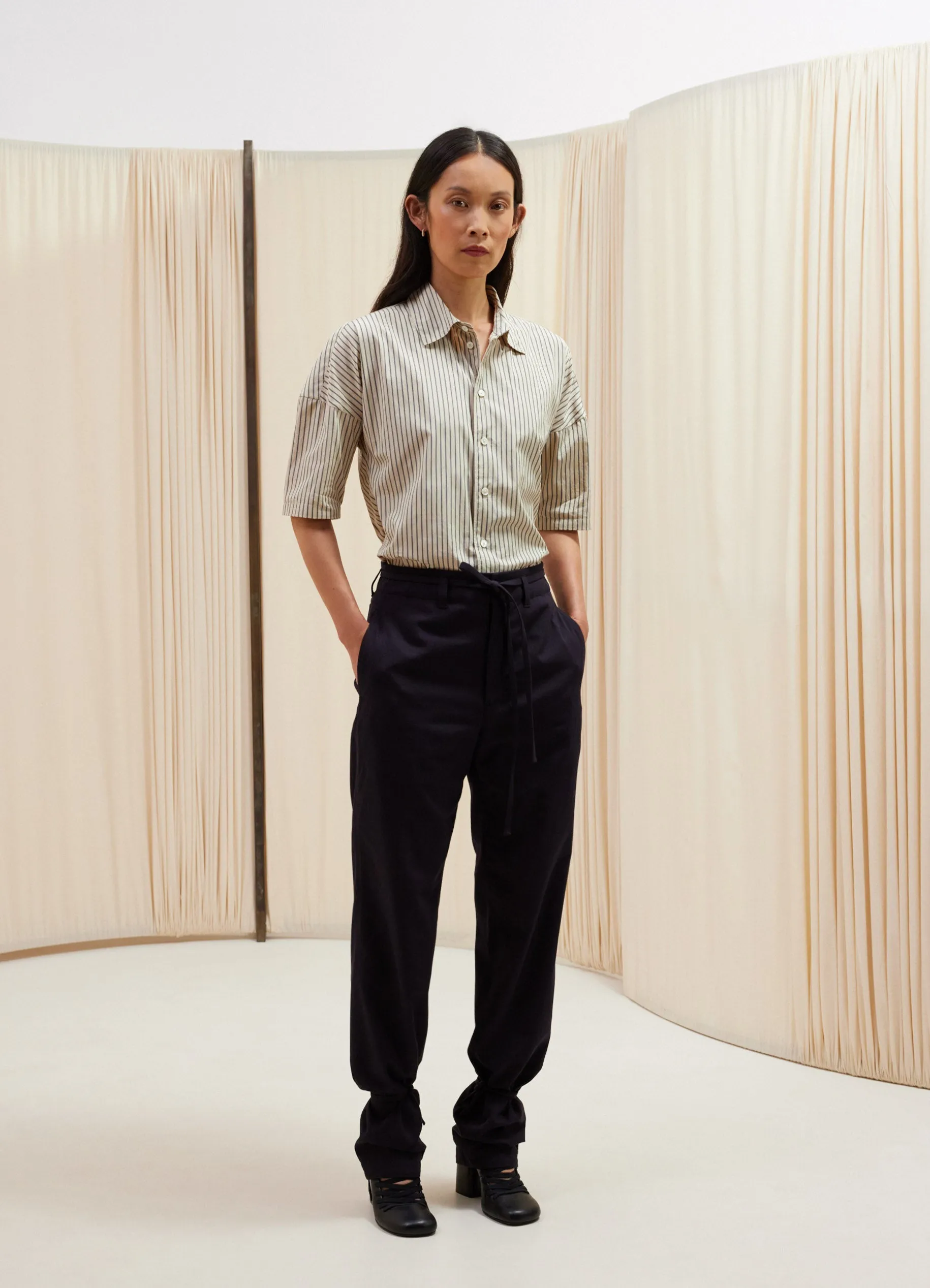 STRAIGHT PANTS WITH STRINGS sold by Lemaire