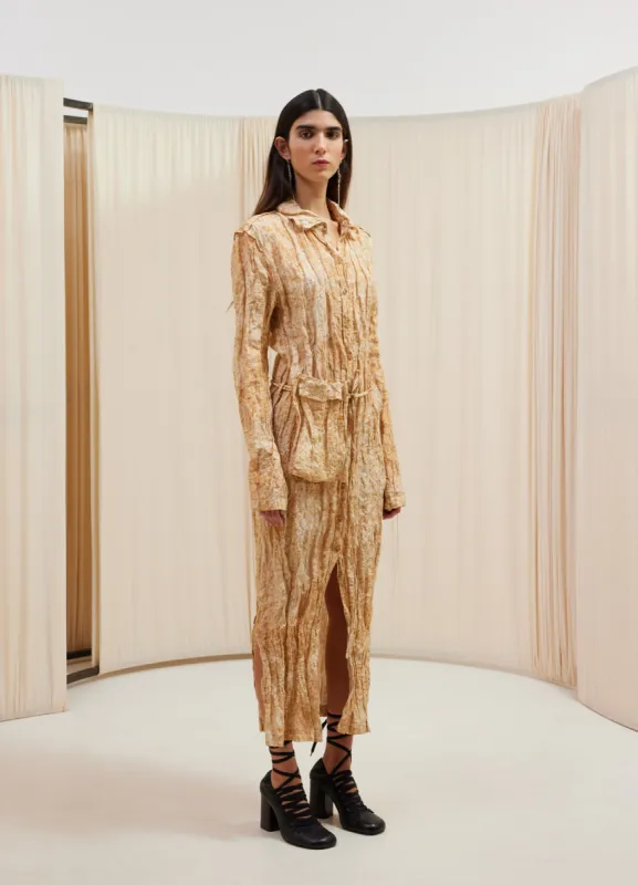 CRINKLED LONG SHIRT DRESS sold by Lemaire