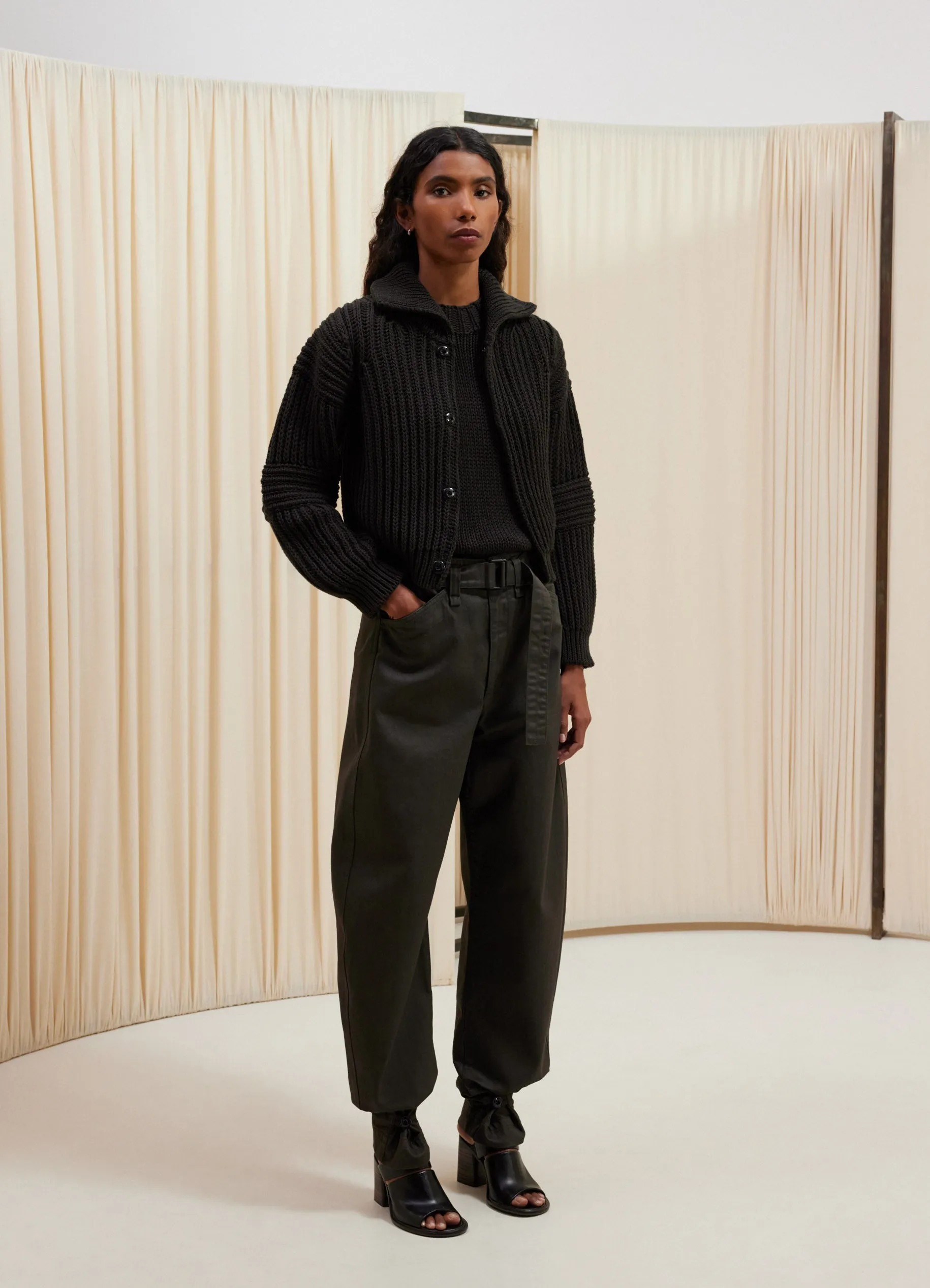 CHUNKY CARDIGAN WITH SNAPS sold by Lemaire product image thumbnail 2