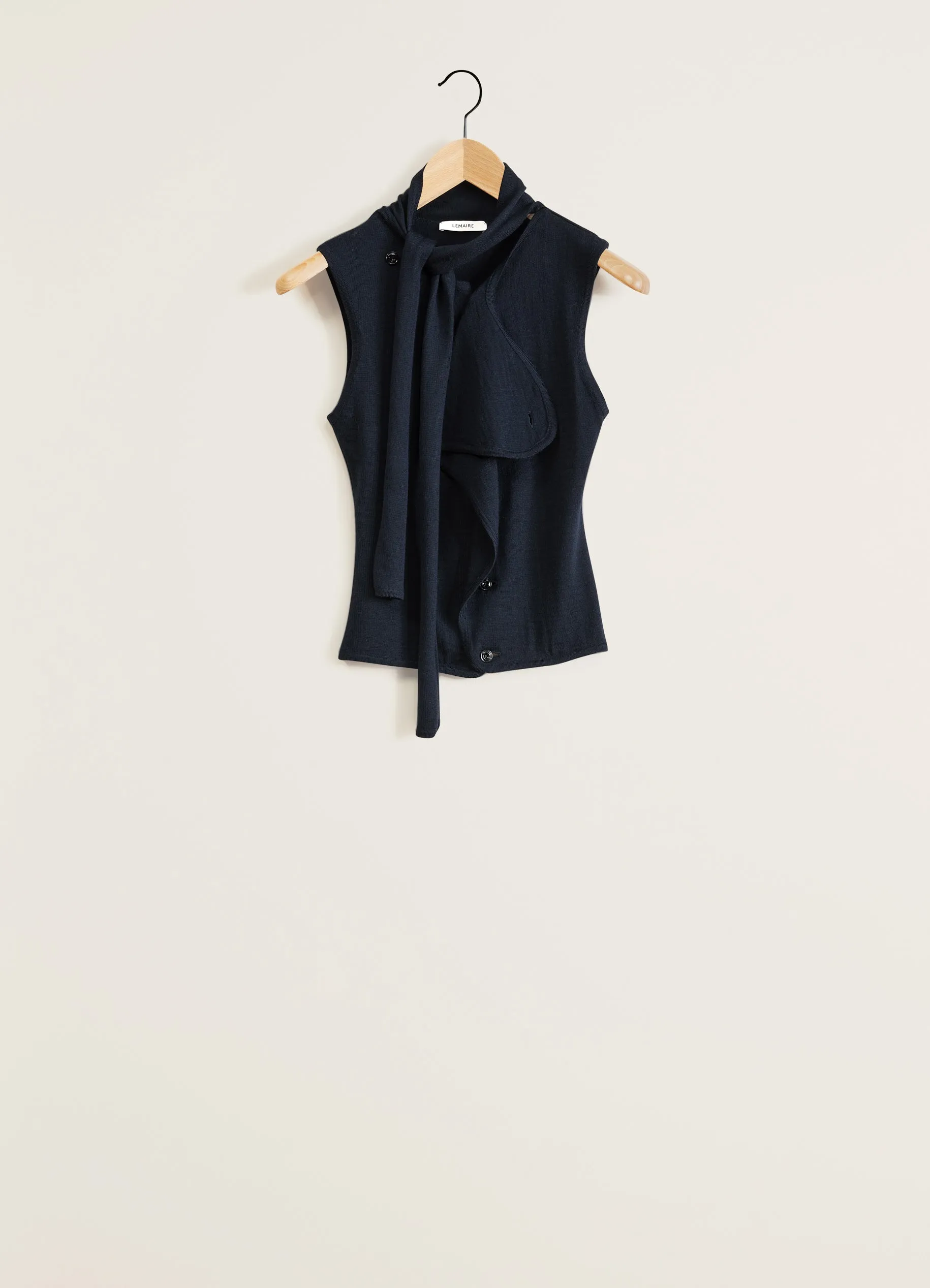 ASYMMETRICAL SLEEVELESS CARDIGAN sold by Lemaire product image thumbnail 3