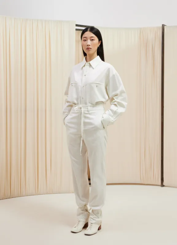 STRAIGHT PANTS WITH STRINGS sold by Lemaire