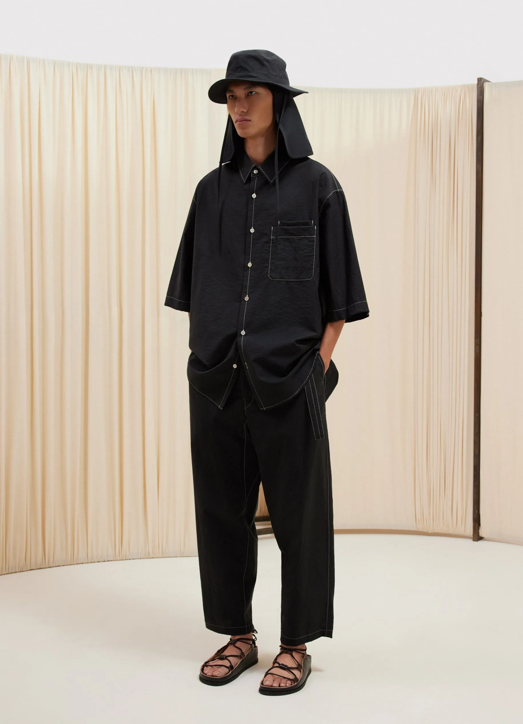 DOUBLE POCKET SHORT SLEEVE SHIRT sold by Lemaire product image thumbnail 2