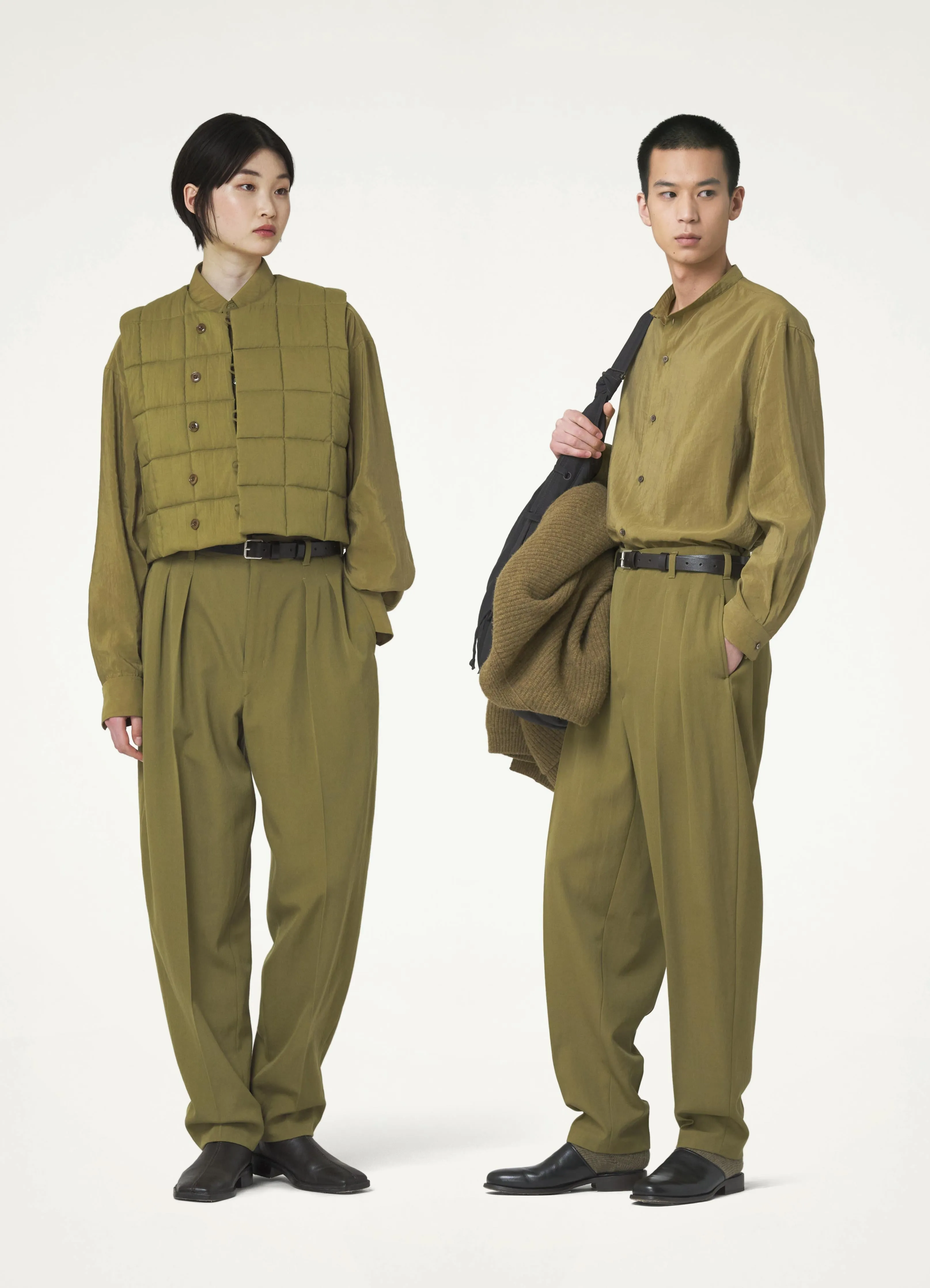 PLEATED TAPERED PANTS sold by Lemaire