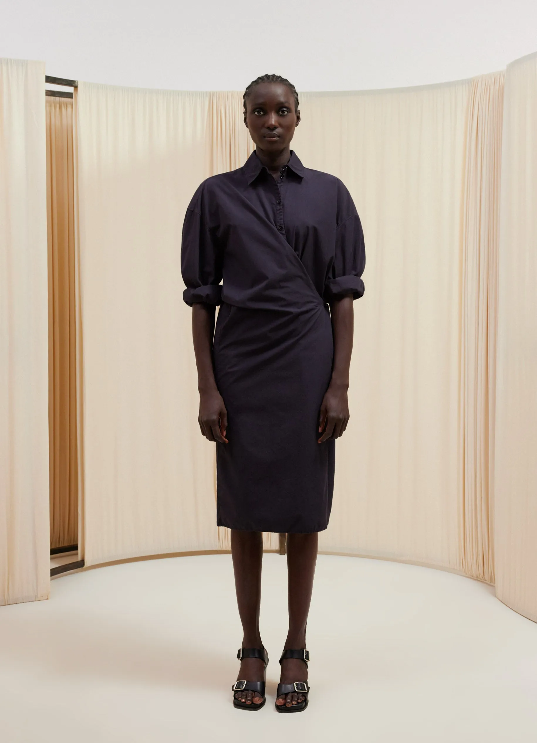 STRAIGHT COLLAR TWISTED DRESS sold by Lemaire product image thumbnail 2