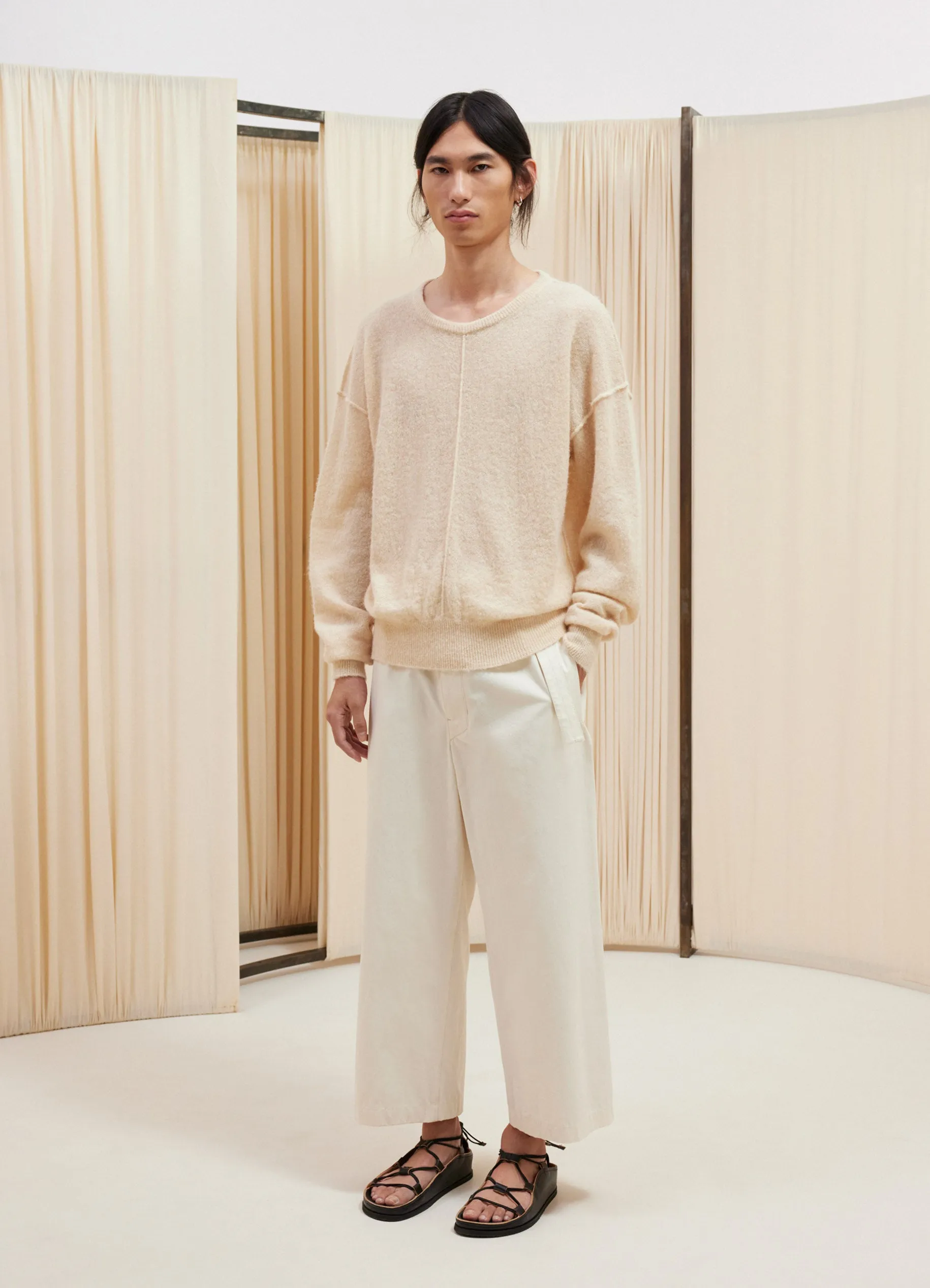 SEAMLESS BELTED PANTS sold by Lemaire