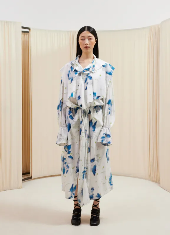 PRINTED DUSTER DRESS made by Lemaire