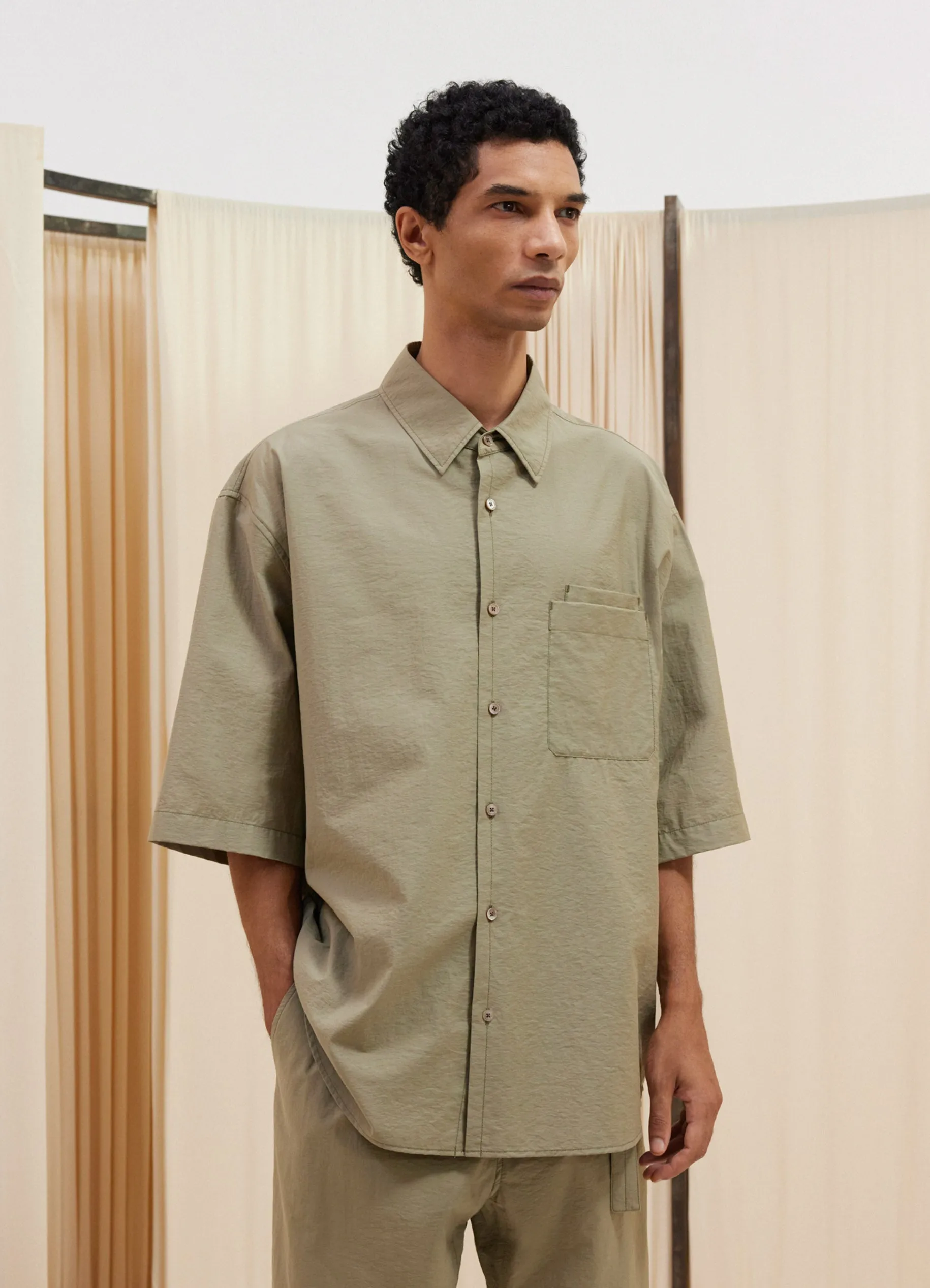 DOUBLE POCKET SHORT SLEEVE SHIRT sold by Lemaire