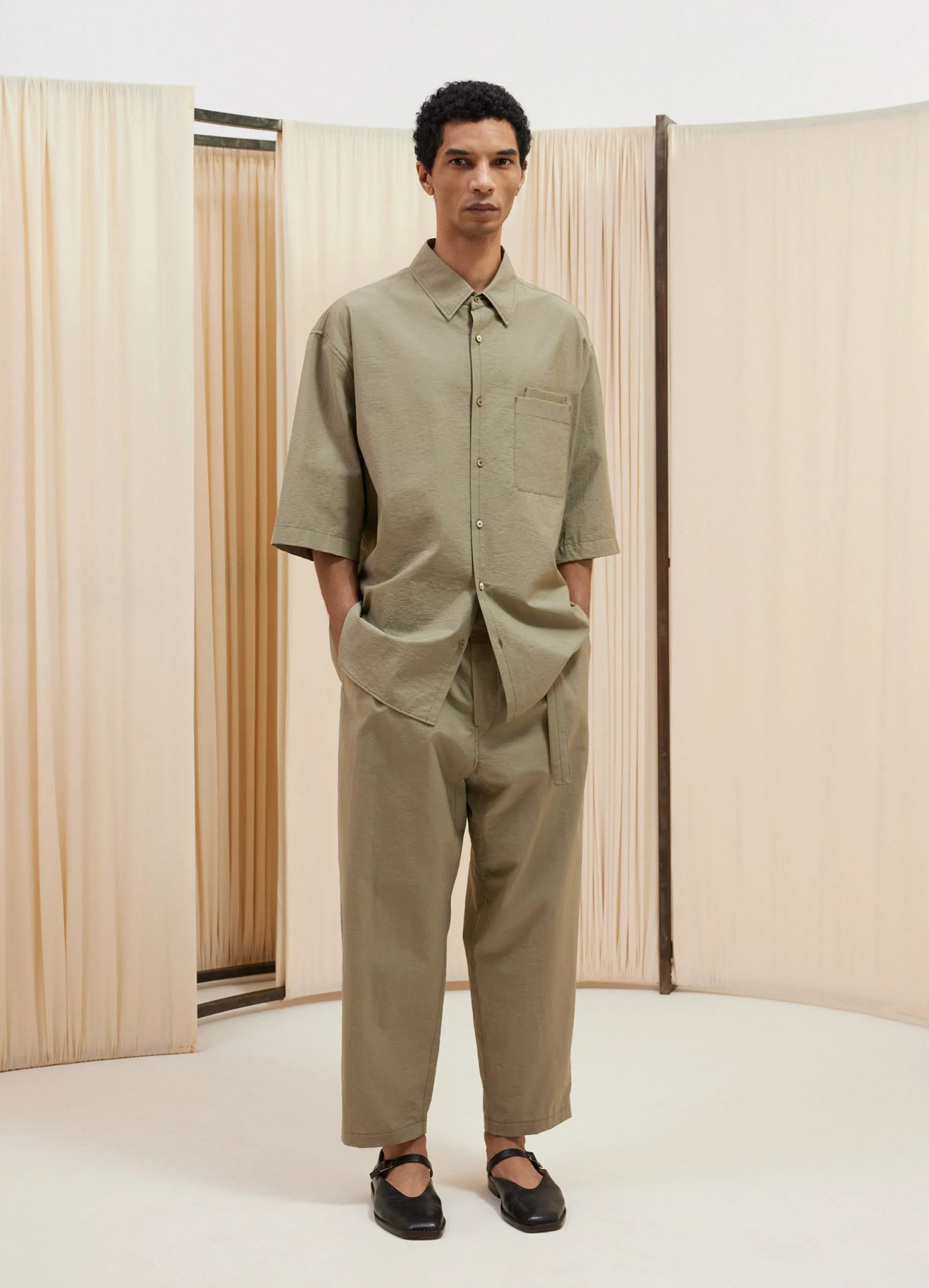 DOUBLE POCKET SHORT SLEEVE SHIRT sold by Lemaire product image thumbnail 2