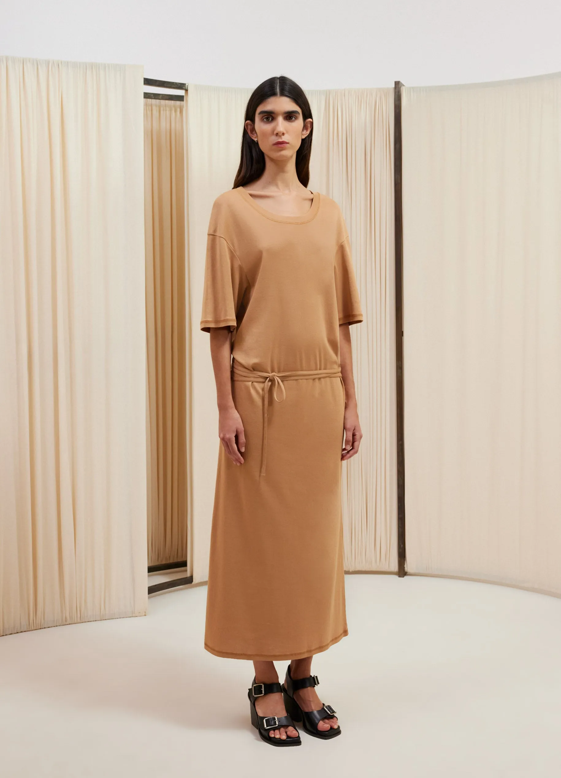 BELTED RIB T-SHIRT DRESS sold by Lemaire