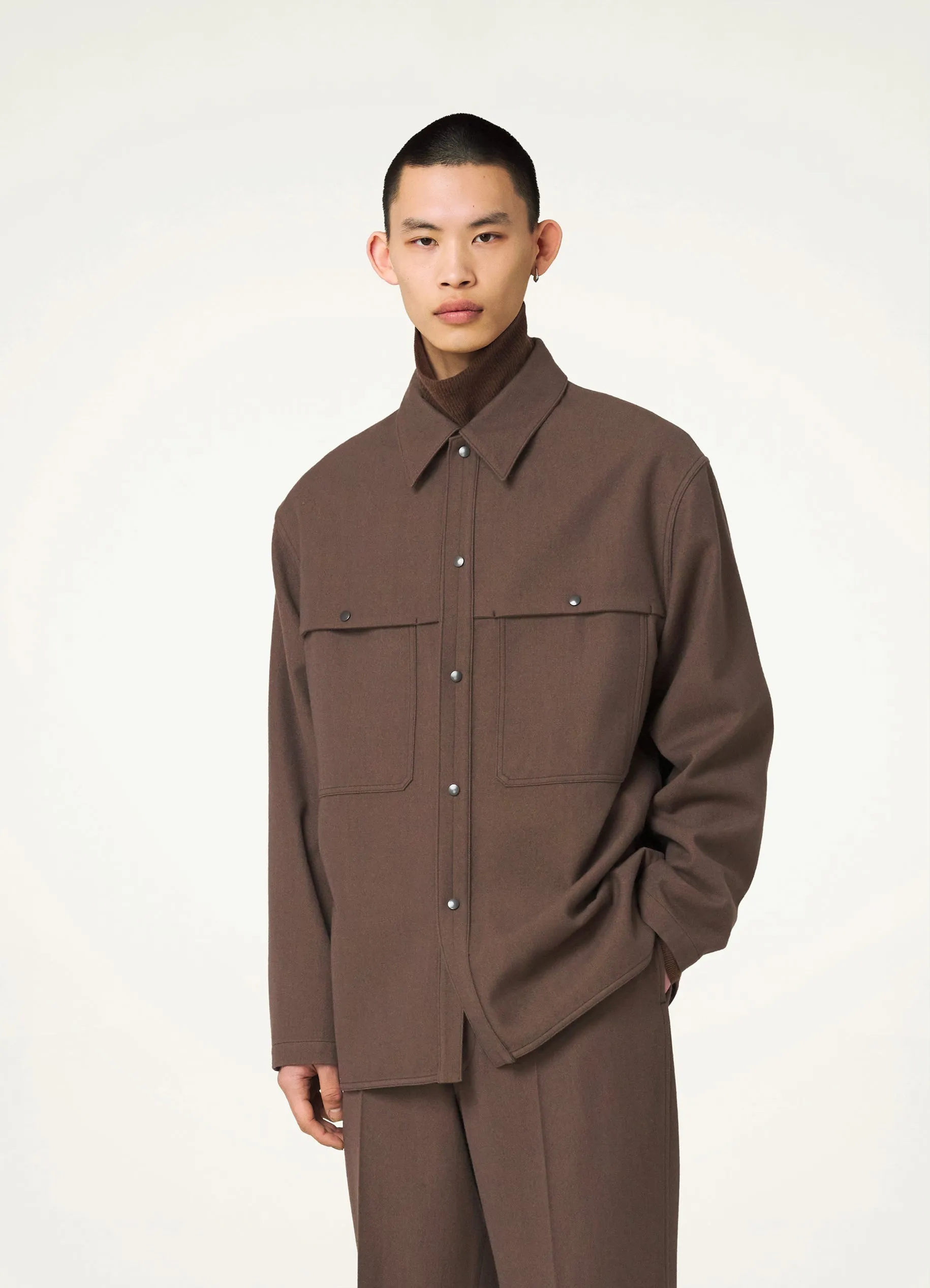 STORM FLAP OVERSHIRT sold by Lemaire