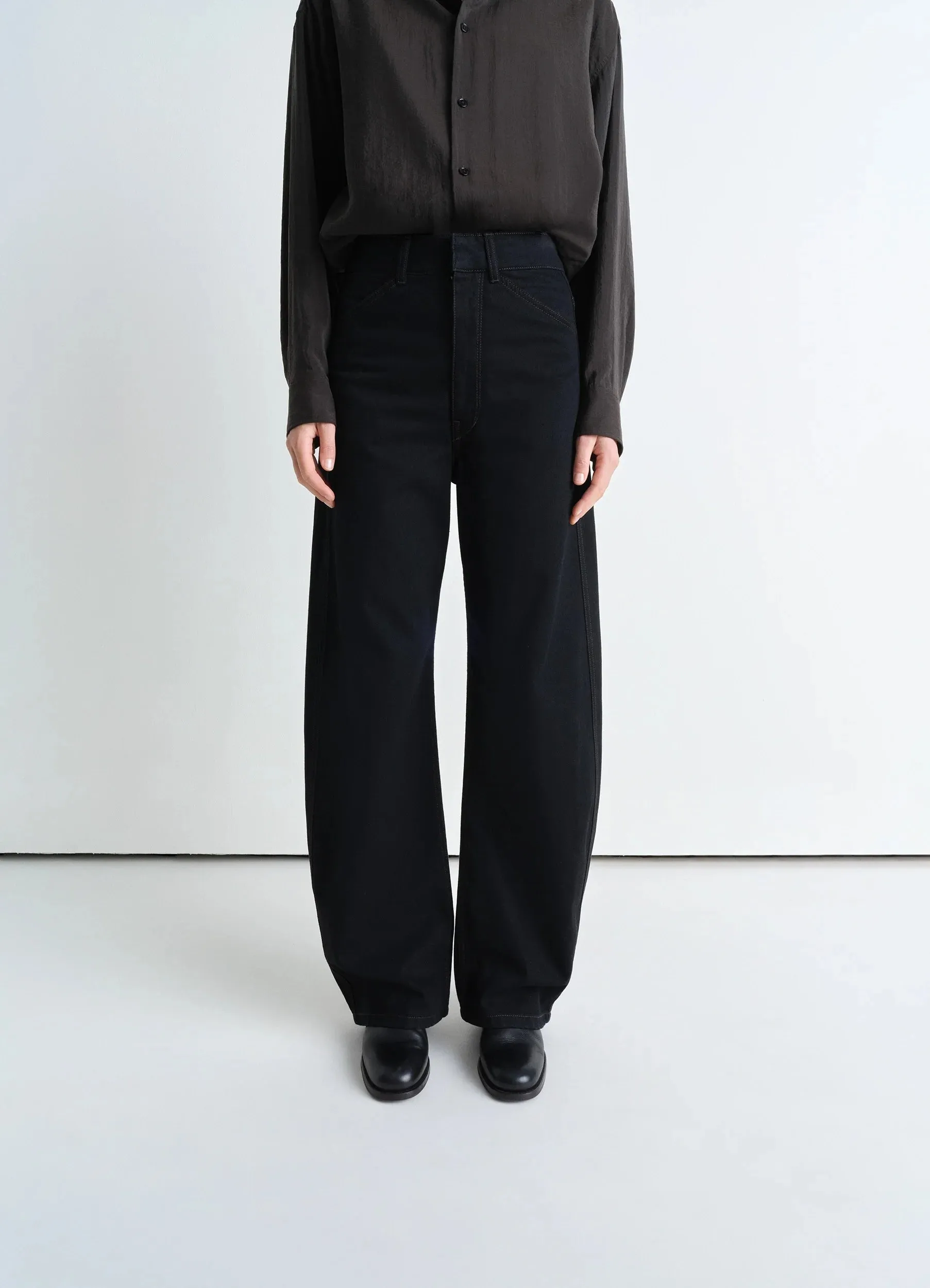 HIGH WAISTED CURVED PANTS sold by Lemaire product image thumbnail 4