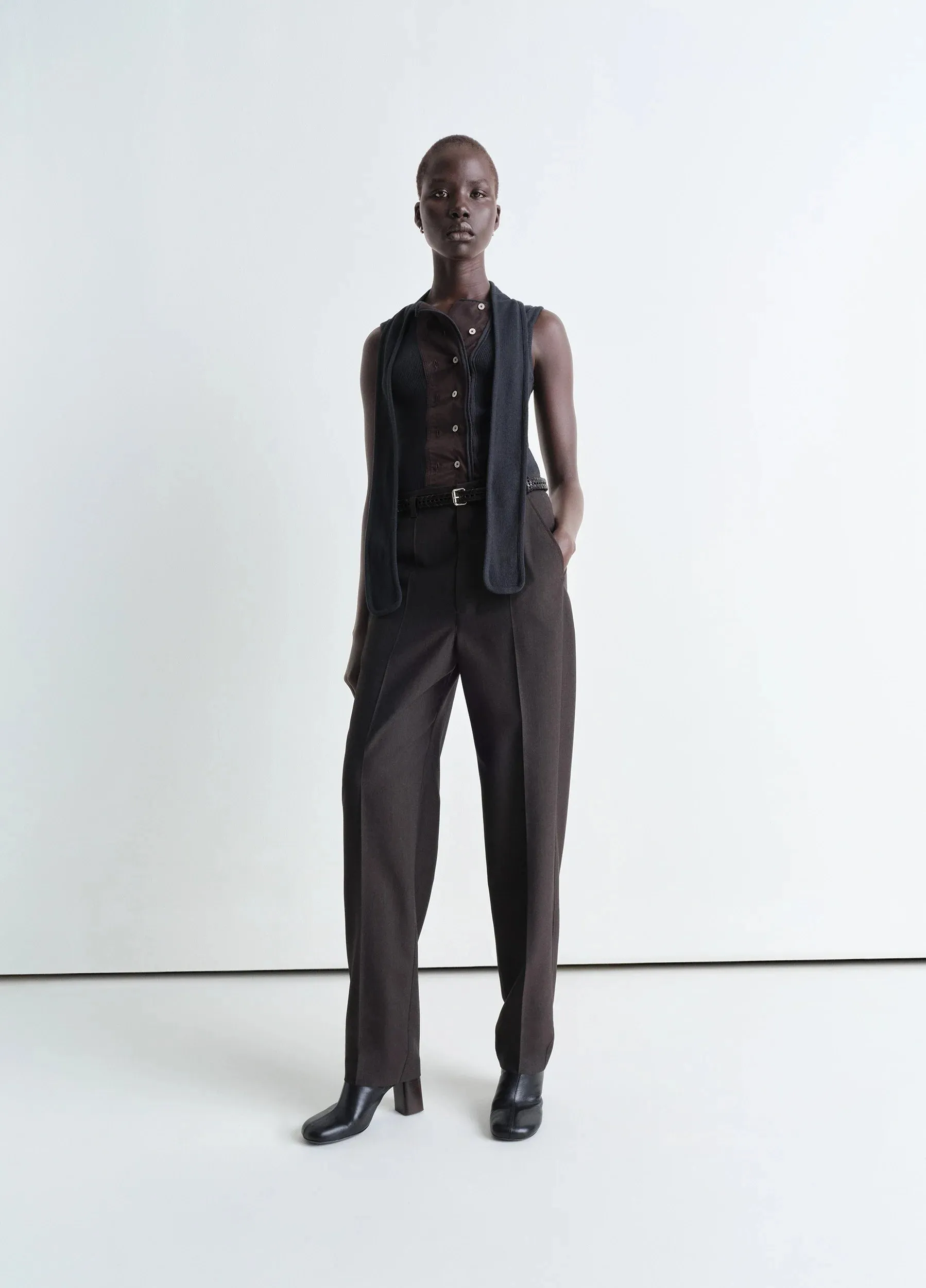 BELTED TAILORED PANTS sold by Lemaire