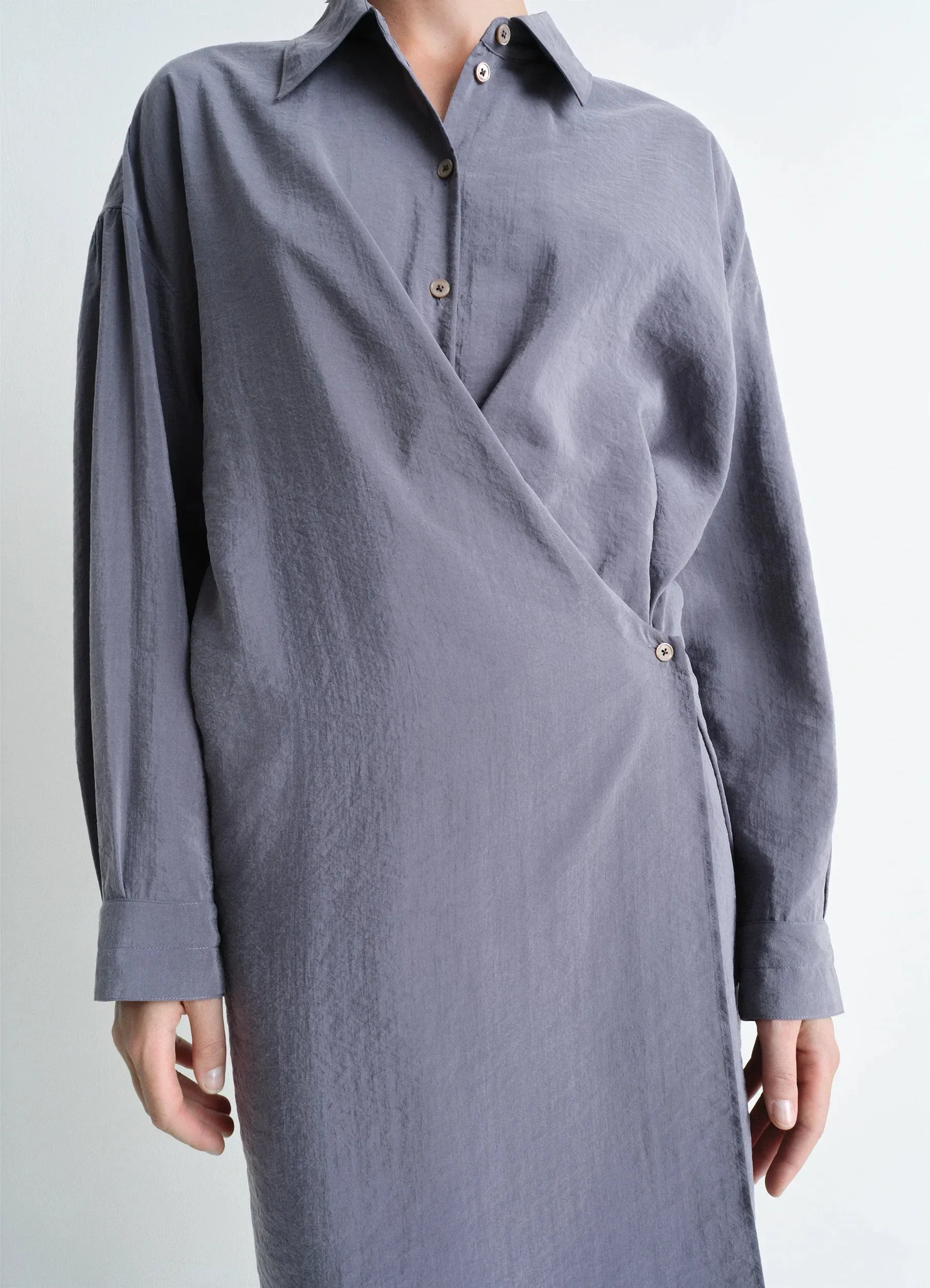 STRAIGHT COLLAR TWISTED DRESS sold by Lemaire product image thumbnail 4