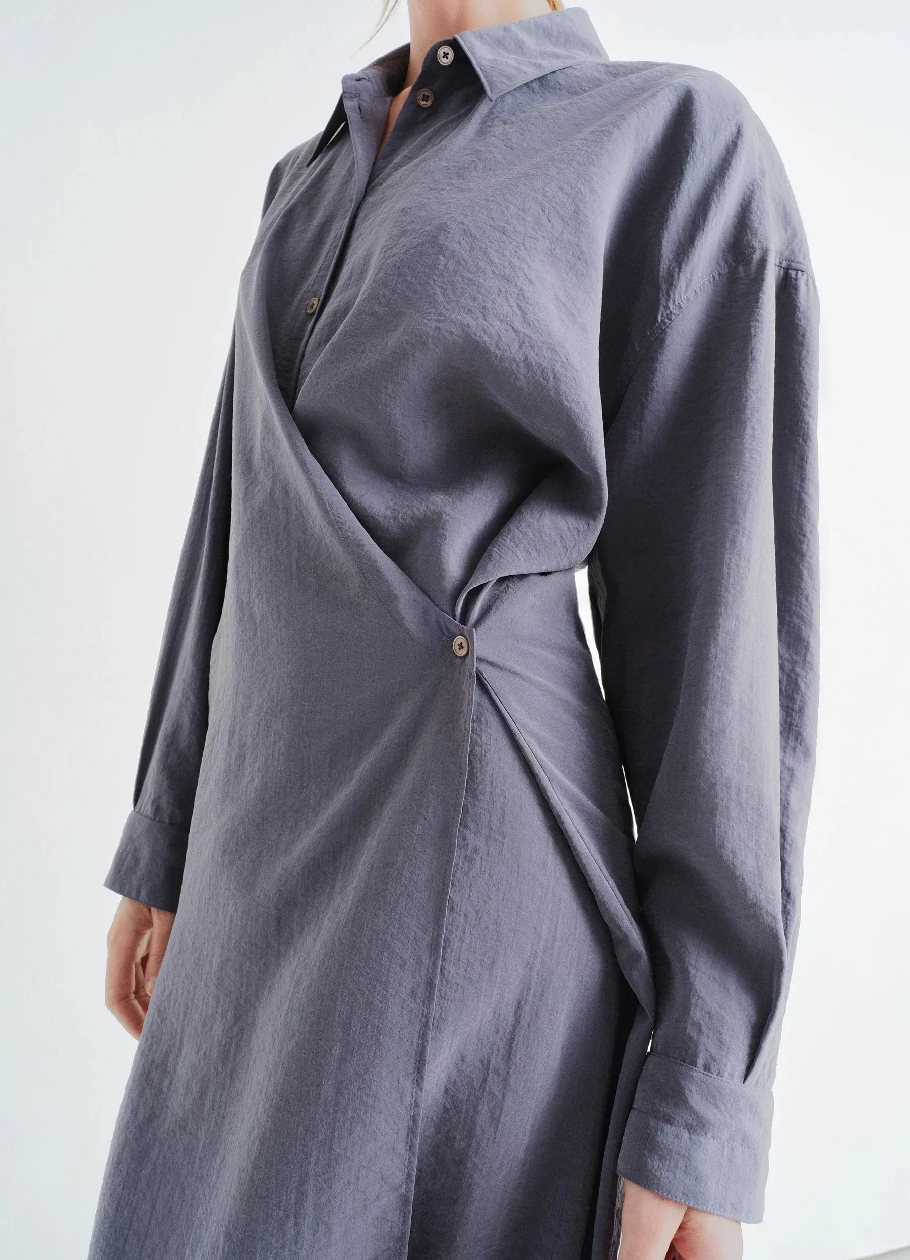 STRAIGHT COLLAR TWISTED DRESS sold by Lemaire product image thumbnail 2