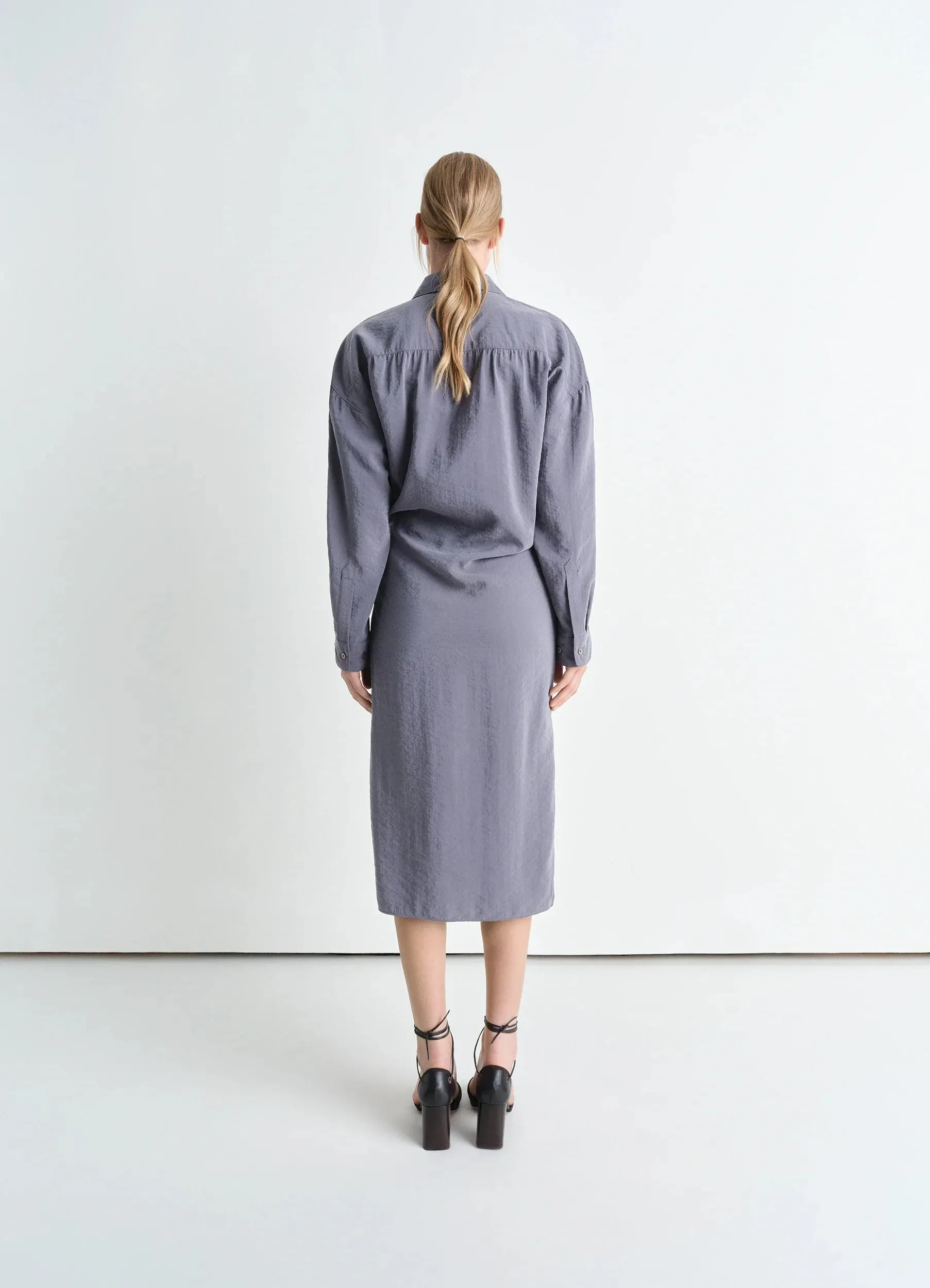 STRAIGHT COLLAR TWISTED DRESS sold by Lemaire product image thumbnail 3