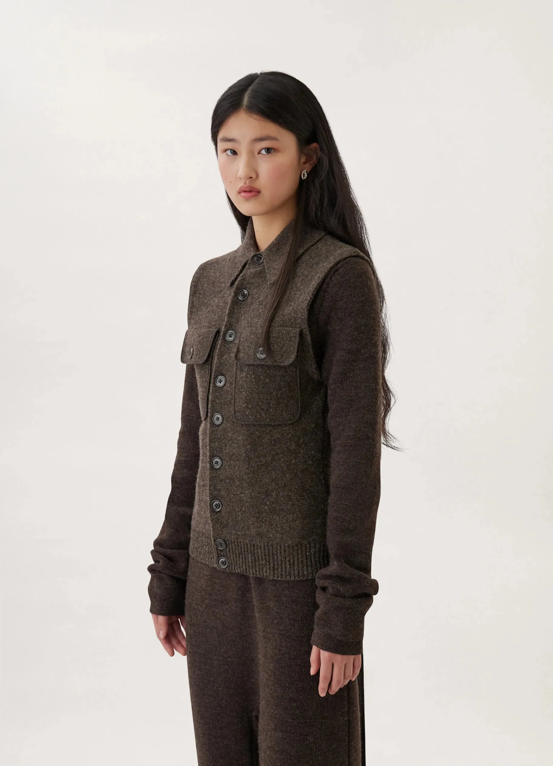 SLEEVELESS FITTED CARDIGAN sold by Lemaire