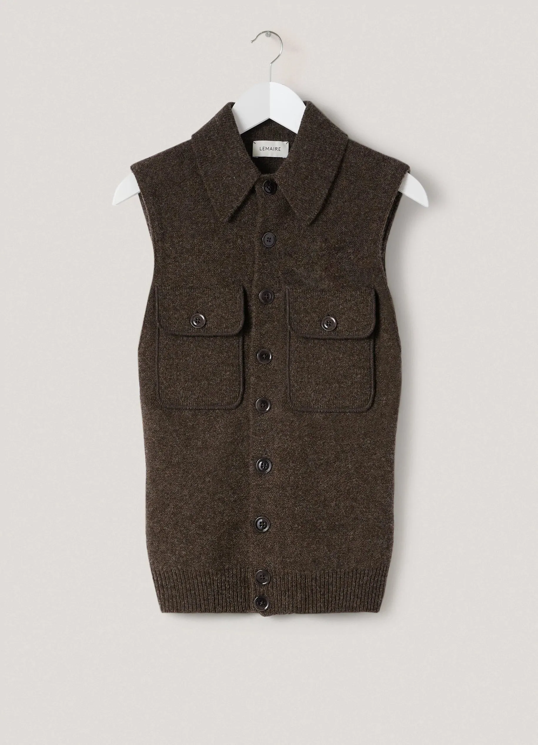 SLEEVELESS FITTED CARDIGAN sold by Lemaire product image thumbnail 5