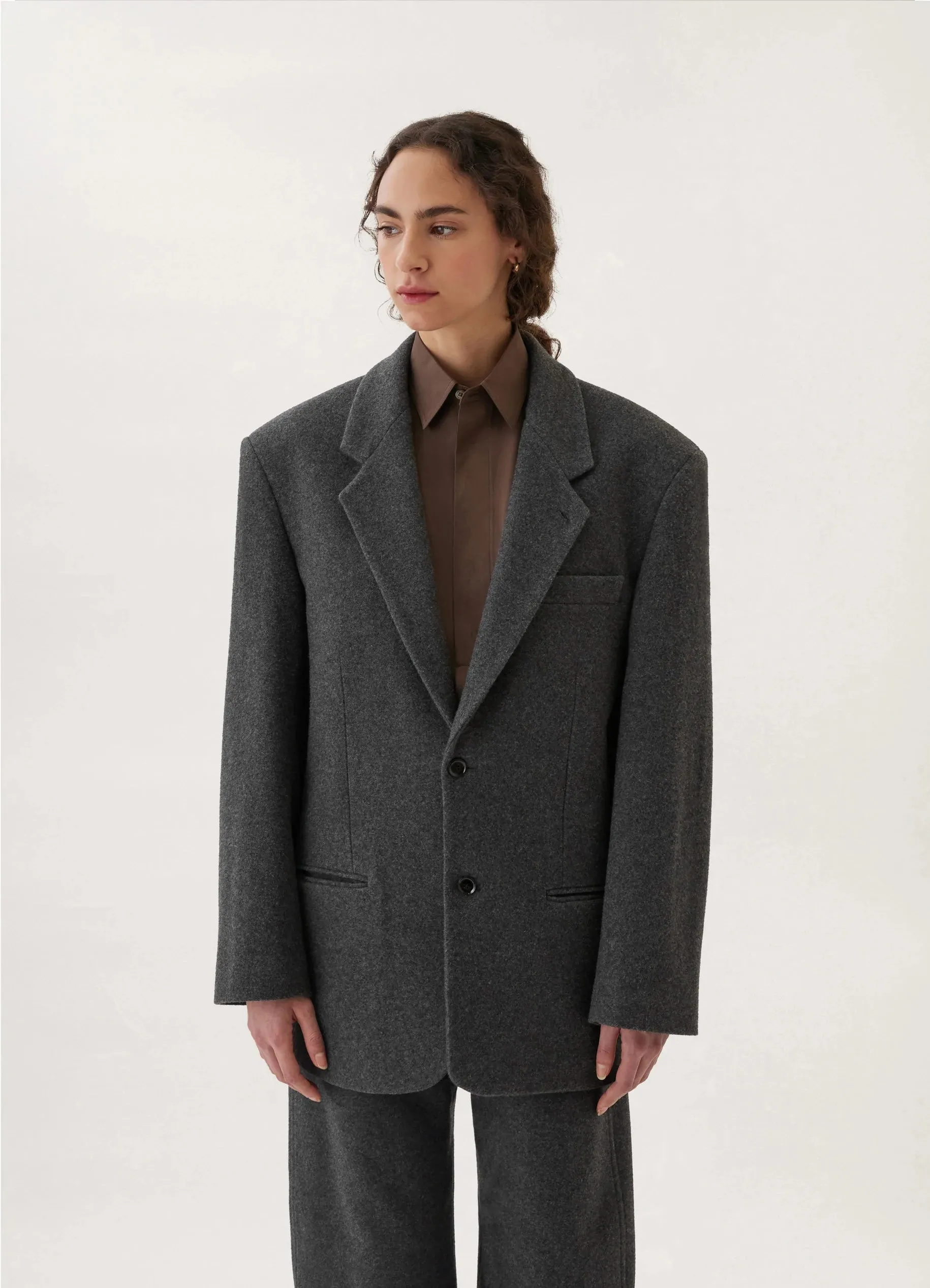 BOXY SINGLE BREASTED JACKET sold by Lemaire product image thumbnail 3