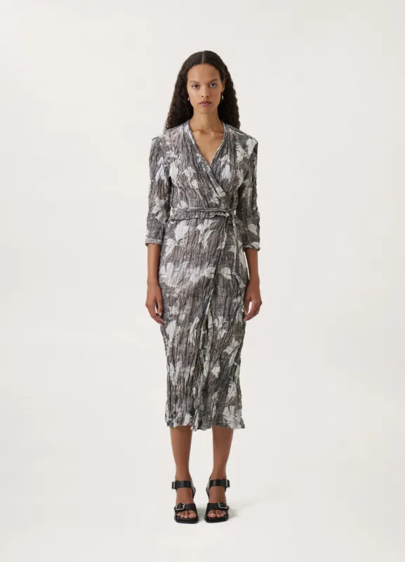 CRINKLED WRAP OVER DRESS sold by Lemaire