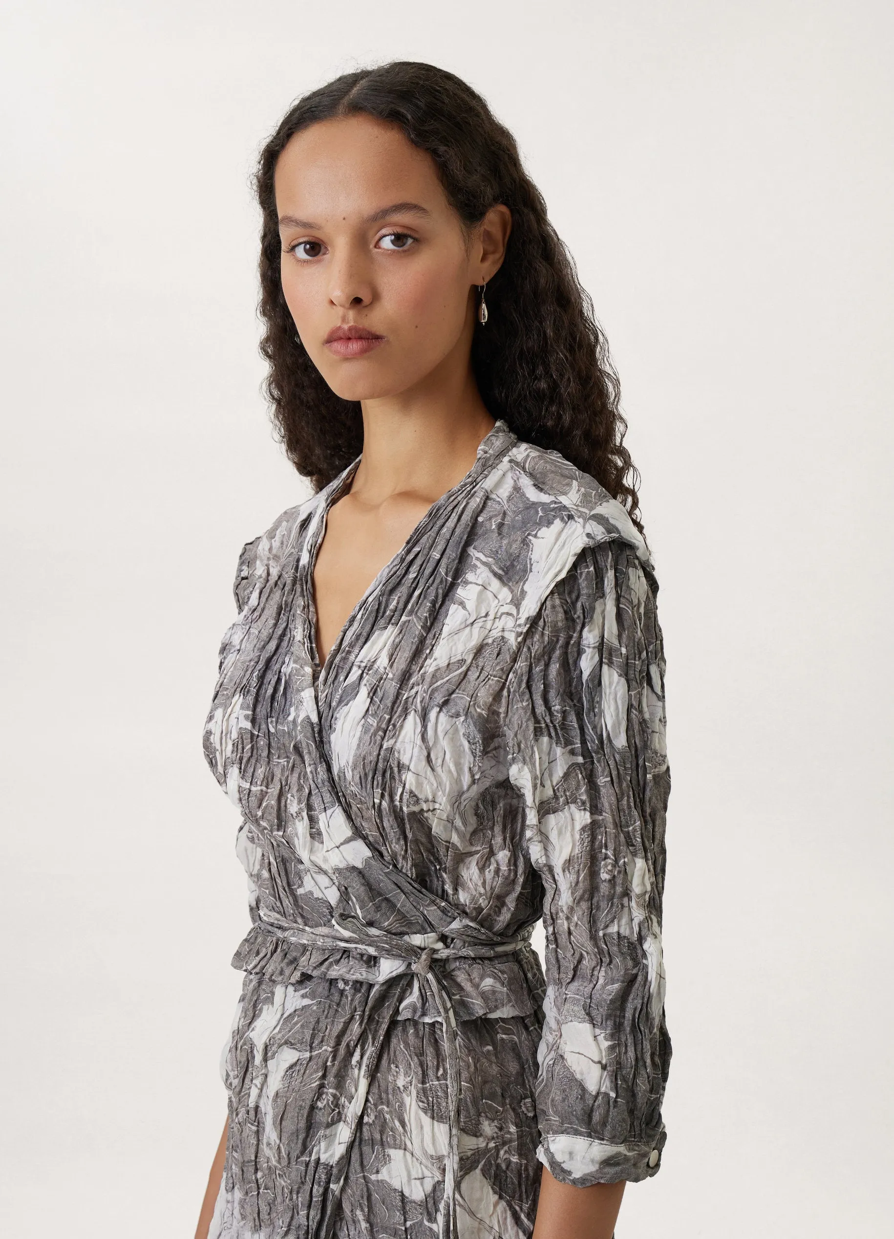 CRINKLED WRAP OVER DRESS sold by Lemaire product image thumbnail 2