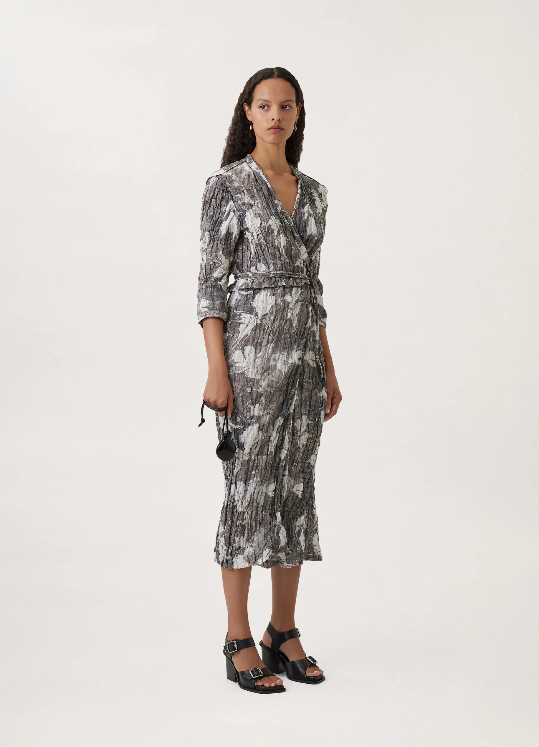 CRINKLED WRAP OVER DRESS sold by Lemaire product image thumbnail 4