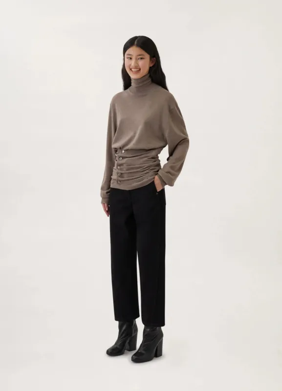 BUTTONED TURTLENECK made by Lemaire