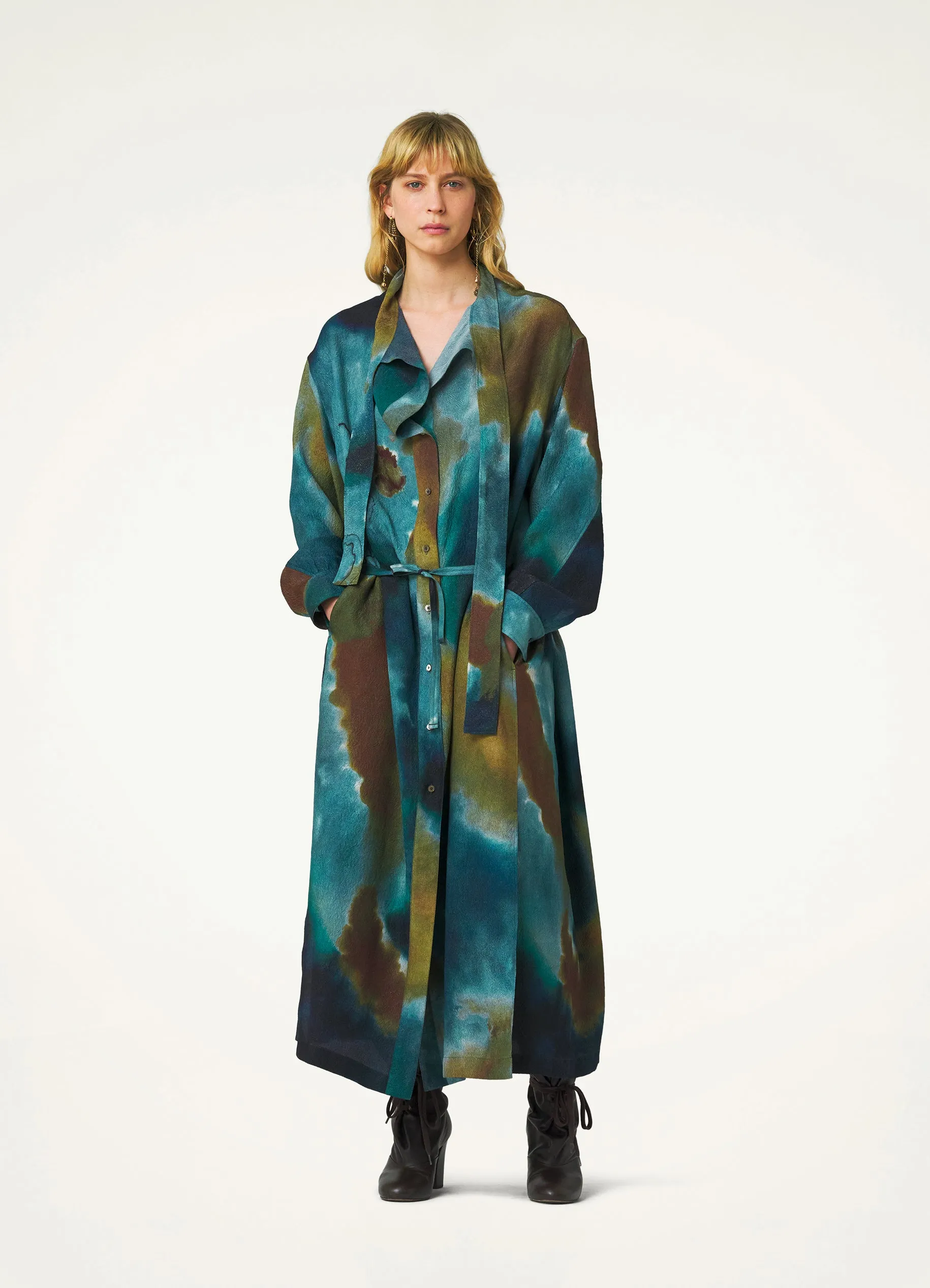 PRINTED LONG DRESS sold by Lemaire