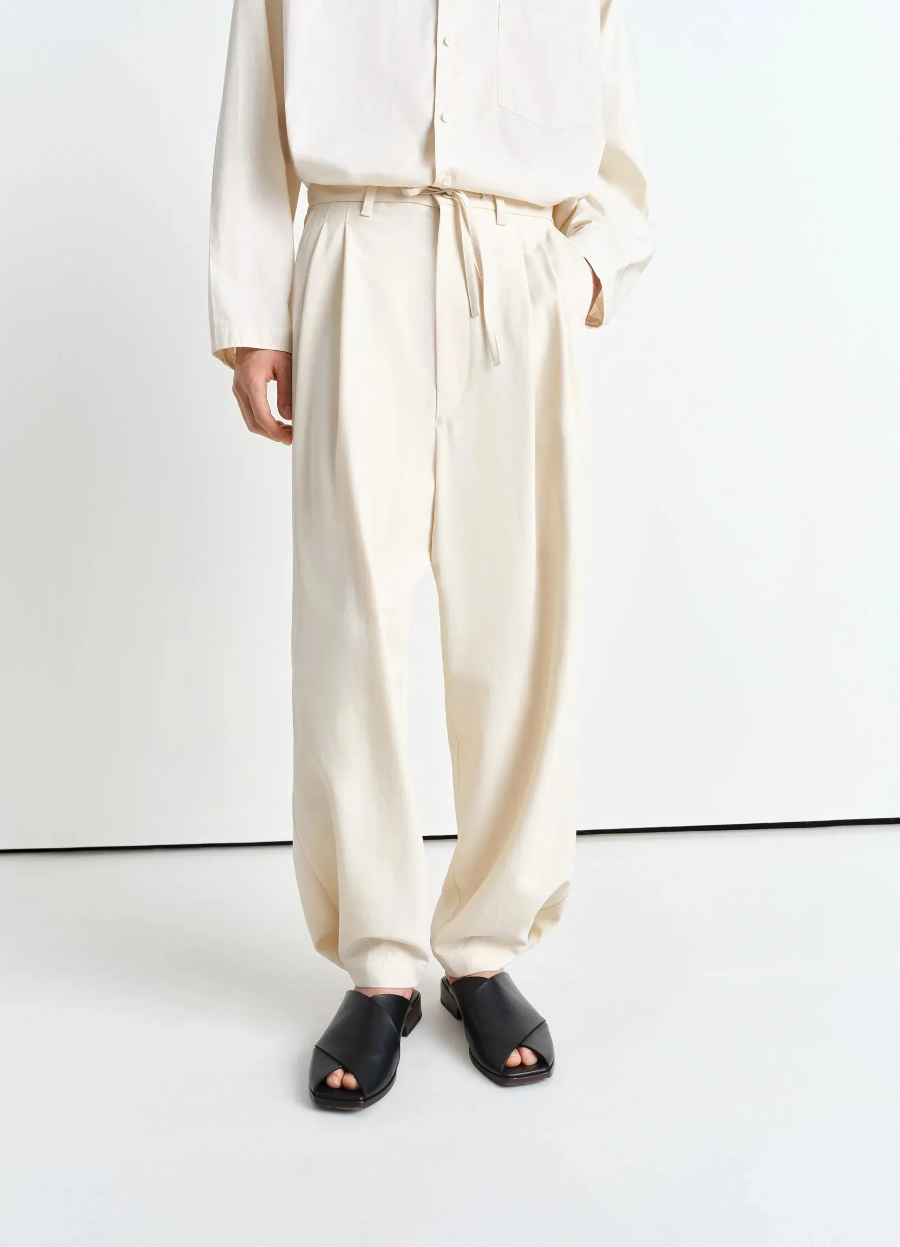 DRAWSTRING PLEATED PANTS sold by Lemaire product image thumbnail 2