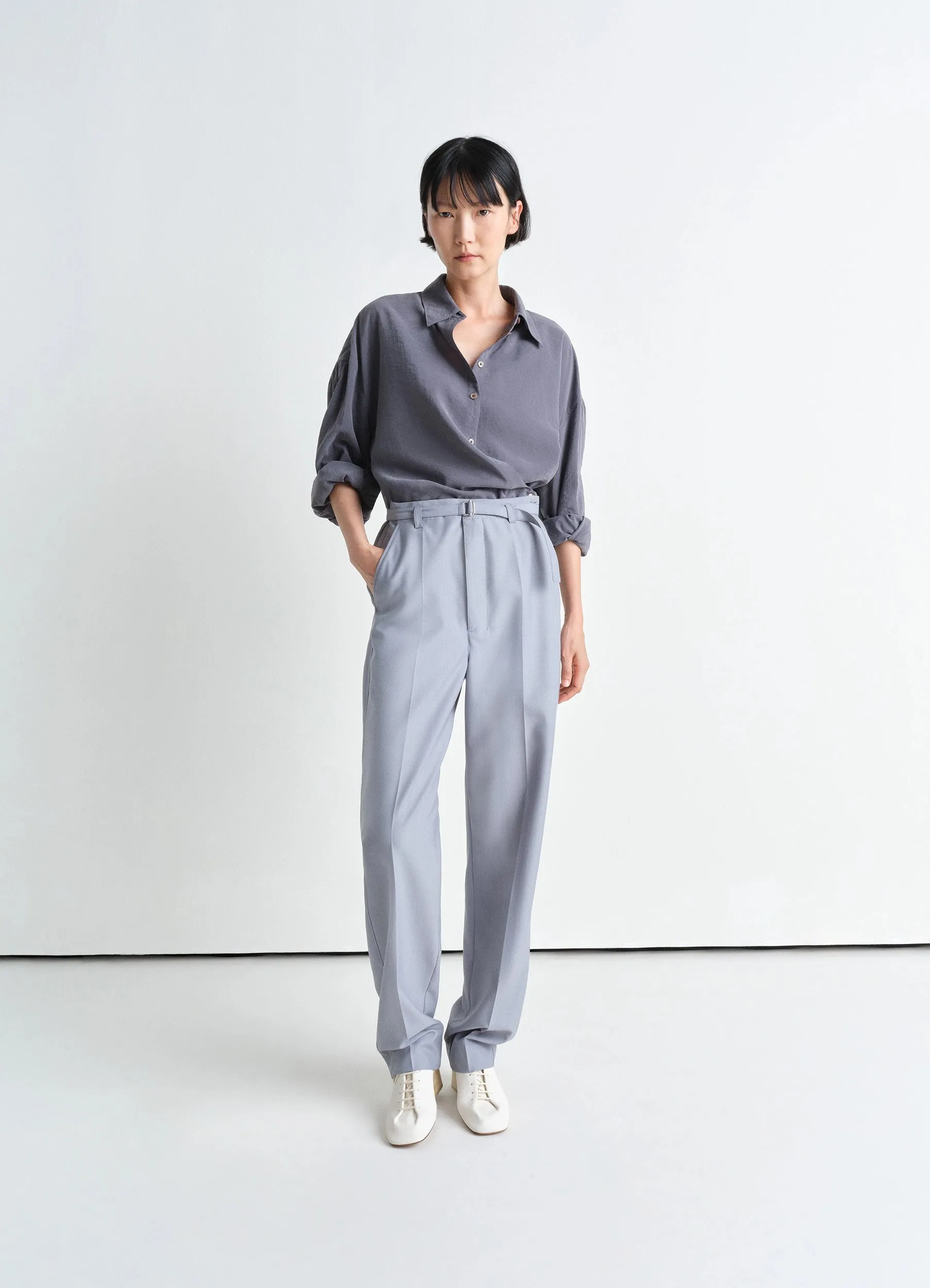 STRAIGHT COLLAR TWISTED SHIRT sold by Lemaire product image thumbnail 2