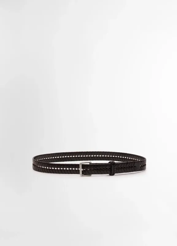 BRAIDED BELT 30 MM IN LEATHER made by Lemaire