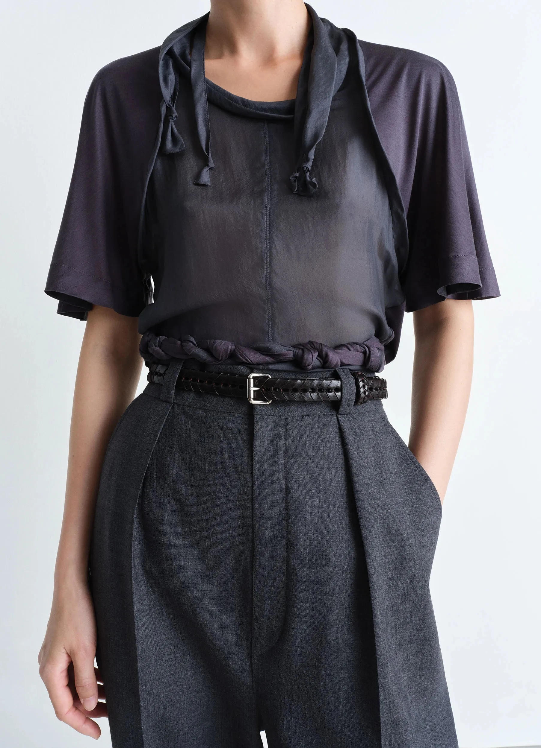 BRAIDED BELT 20MM IN LEATHER sold by Lemaire product image thumbnail 3