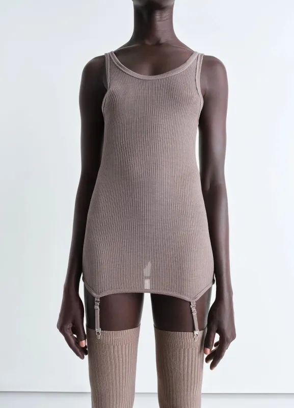 SEAMLESS RIB TANK TOP WITH SUSPENDERS sold by Lemaire
