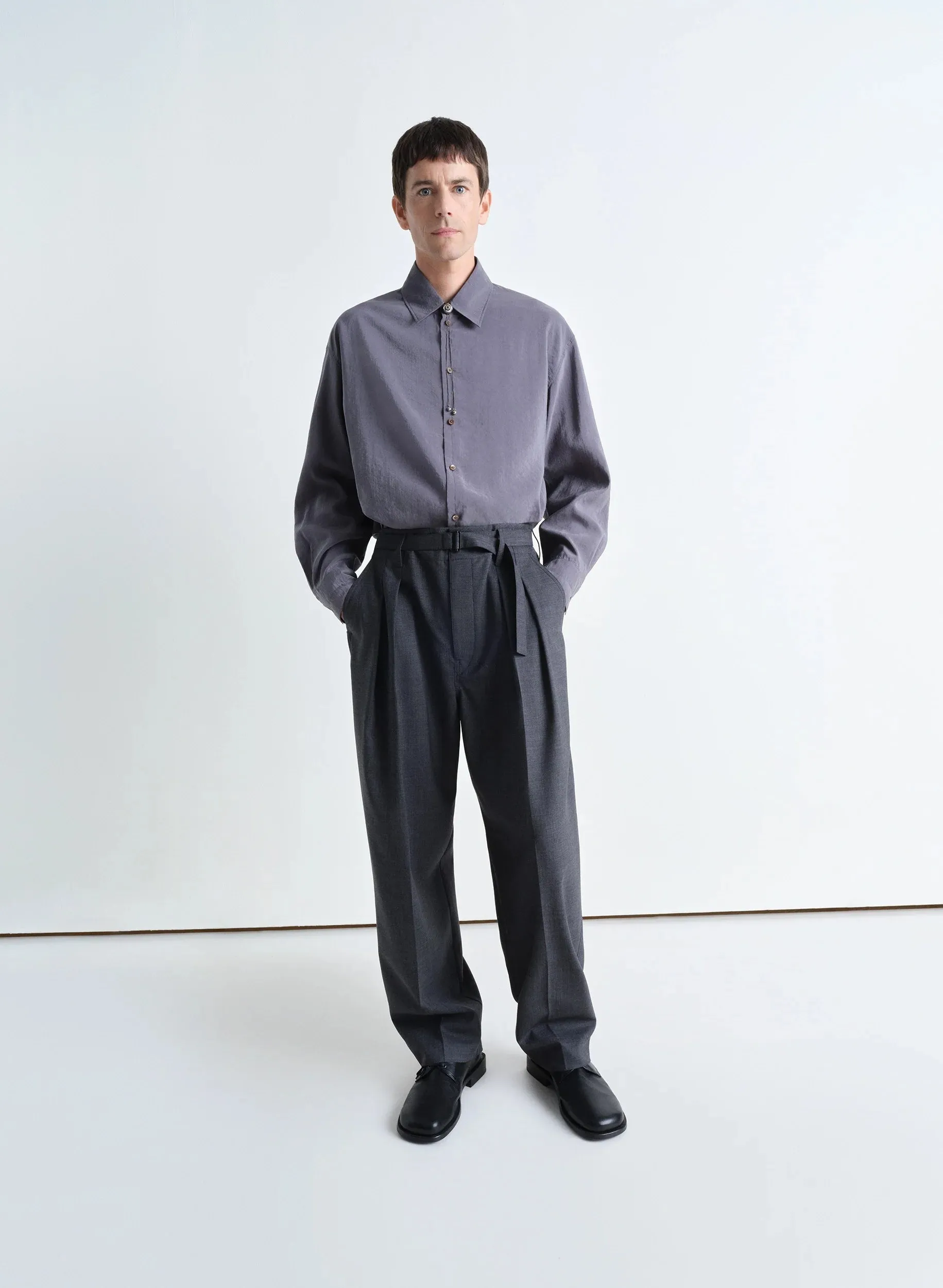 BELTED PLEATED PANTS sold by Lemaire