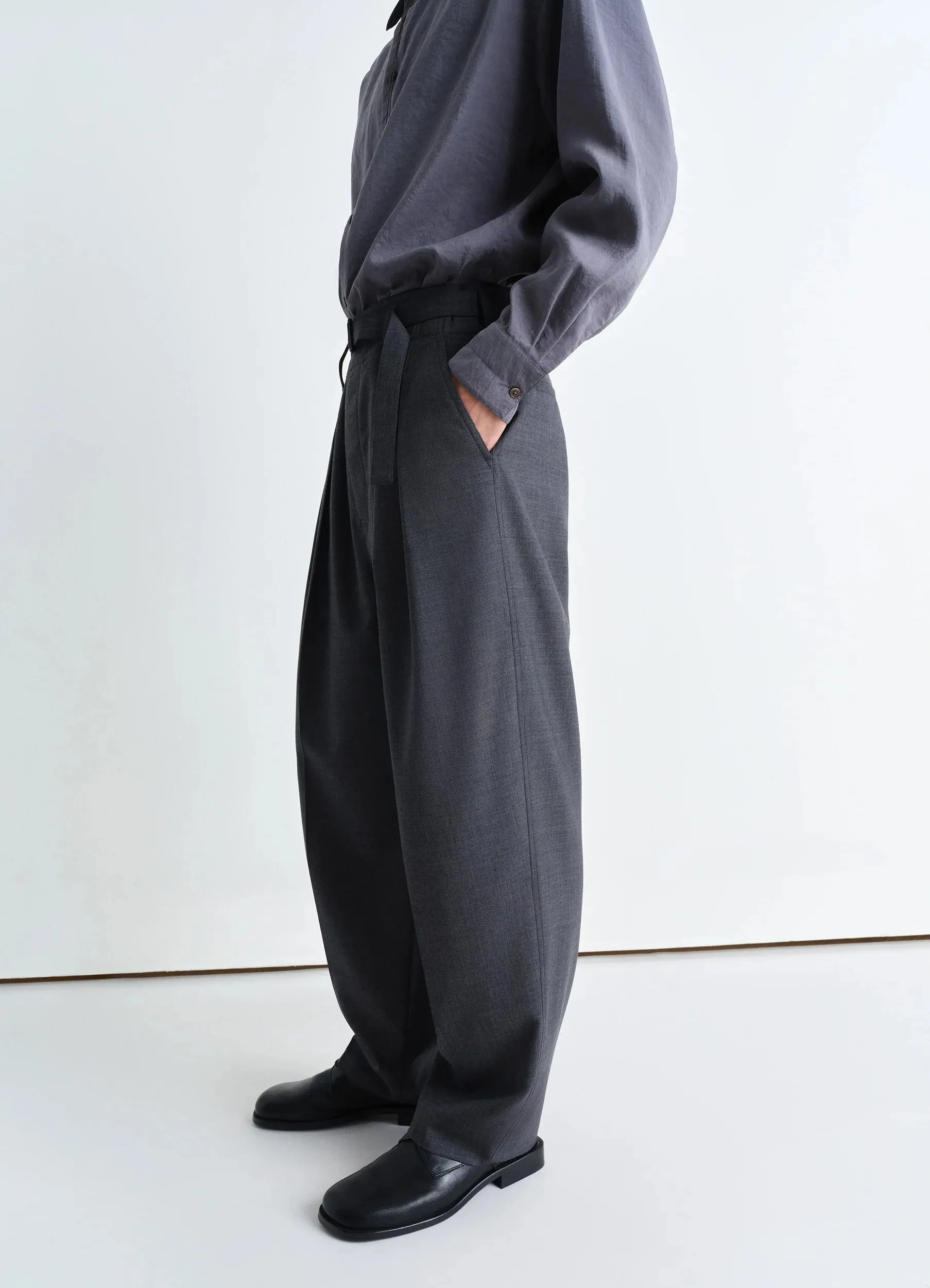 BELTED PLEATED PANTS sold by Lemaire product image thumbnail 4