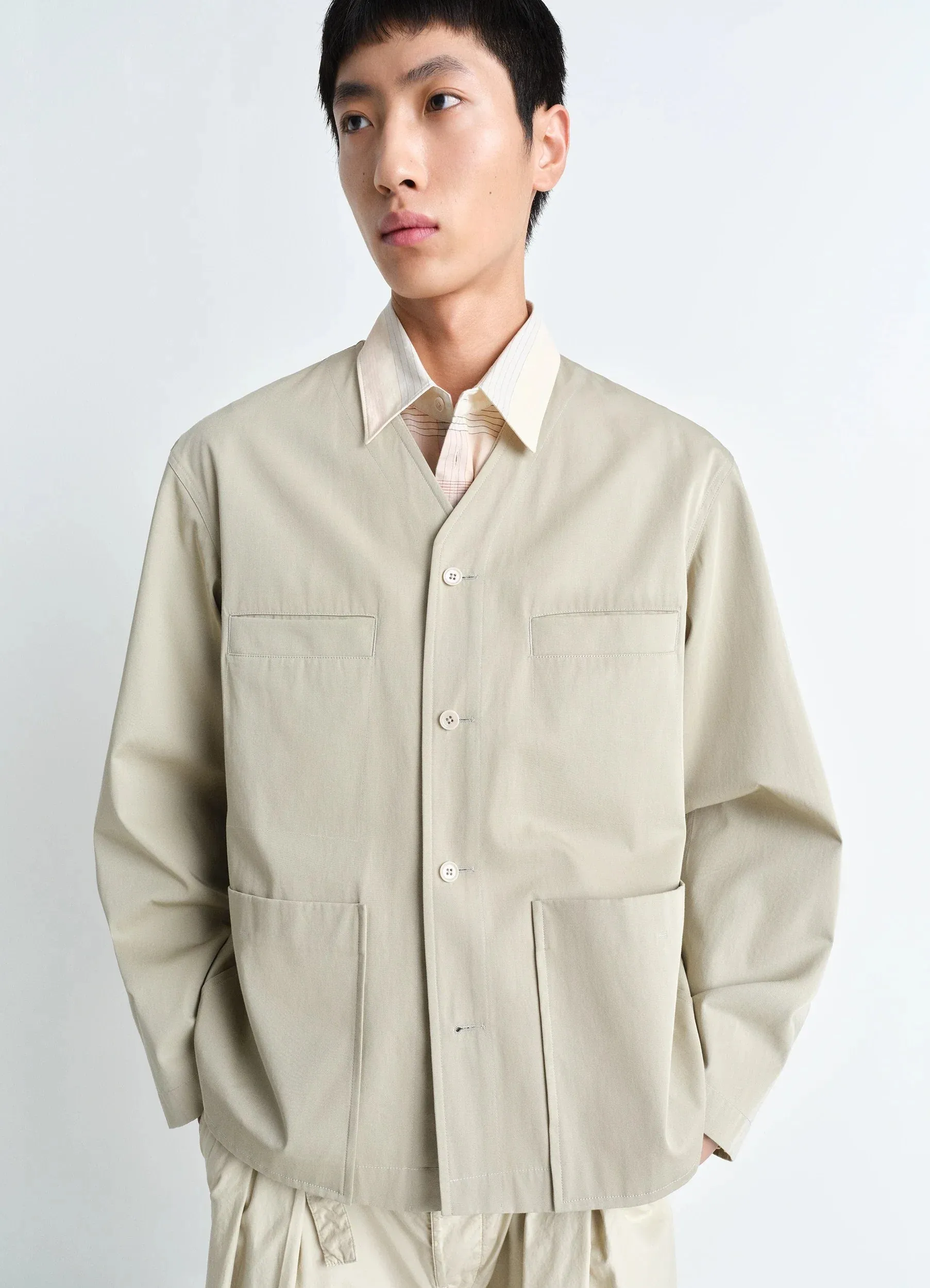 COLLARLESS OVERSHIRT sold by Lemaire product image thumbnail 2