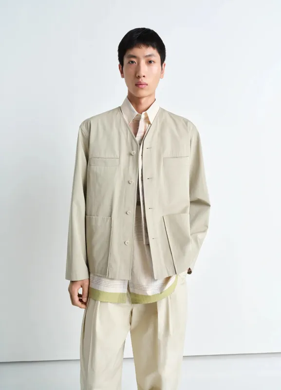 COLLARLESS OVERSHIRT sold by Lemaire