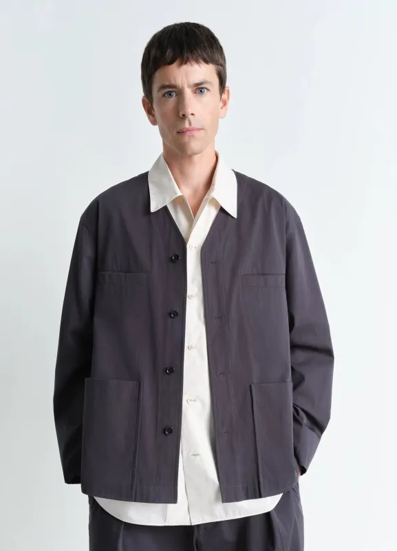 COLLARLESS OVERSHIRT sold by Lemaire