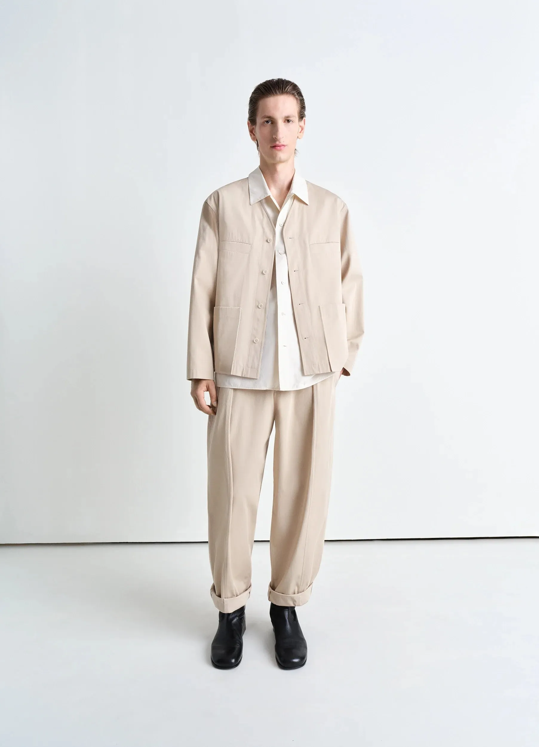 COLLARLESS OVERSHIRT sold by Lemaire product image thumbnail 2