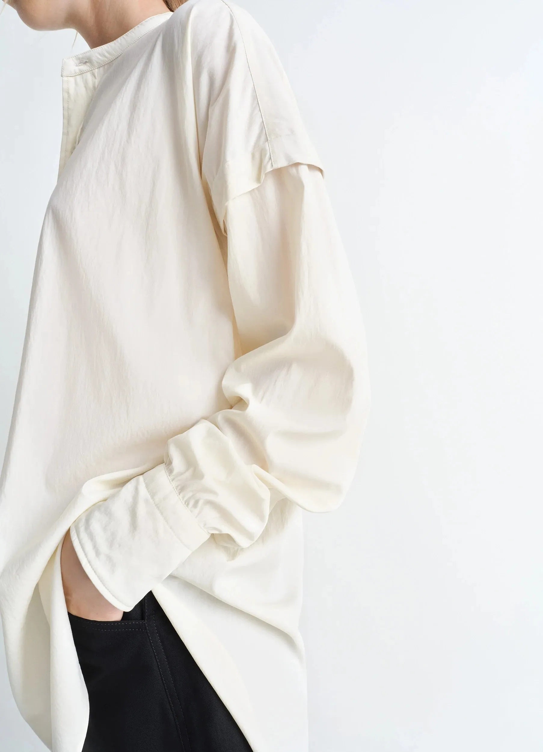 LONG SHIRT WITH HALF PLACKET sold by Lemaire product image thumbnail 2