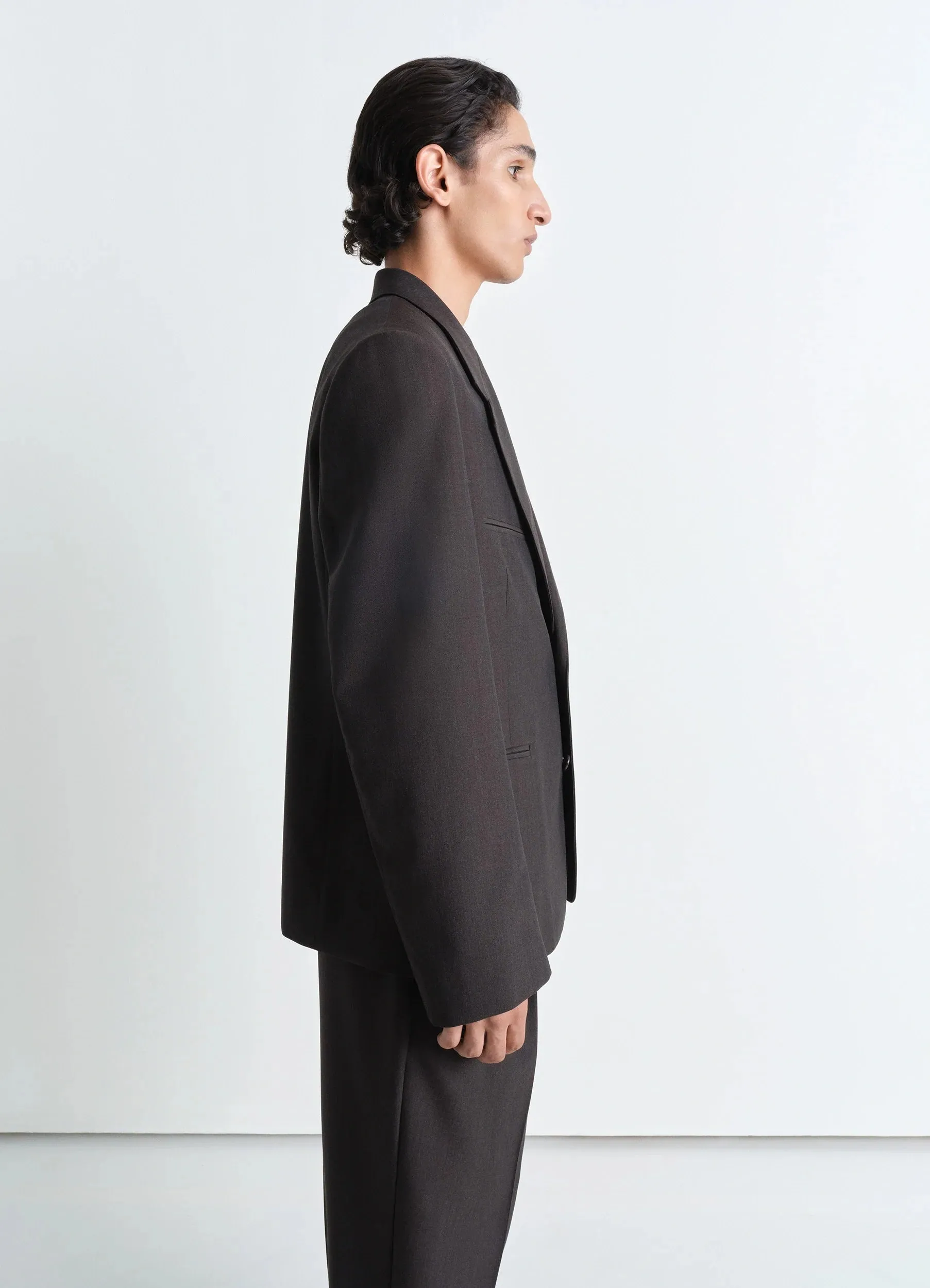 TAILORED SINGLE BREASTED JACKET IN POLYWOOL sold by Lemaire product image thumbnail 3