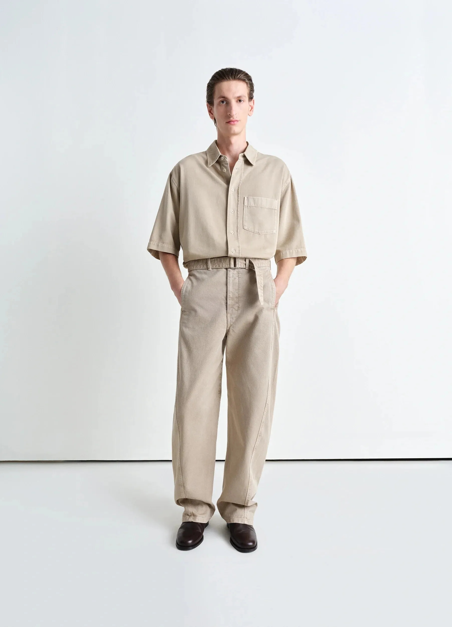 SHORT SLEEVE DENIM SHIRT sold by Lemaire product image thumbnail 3